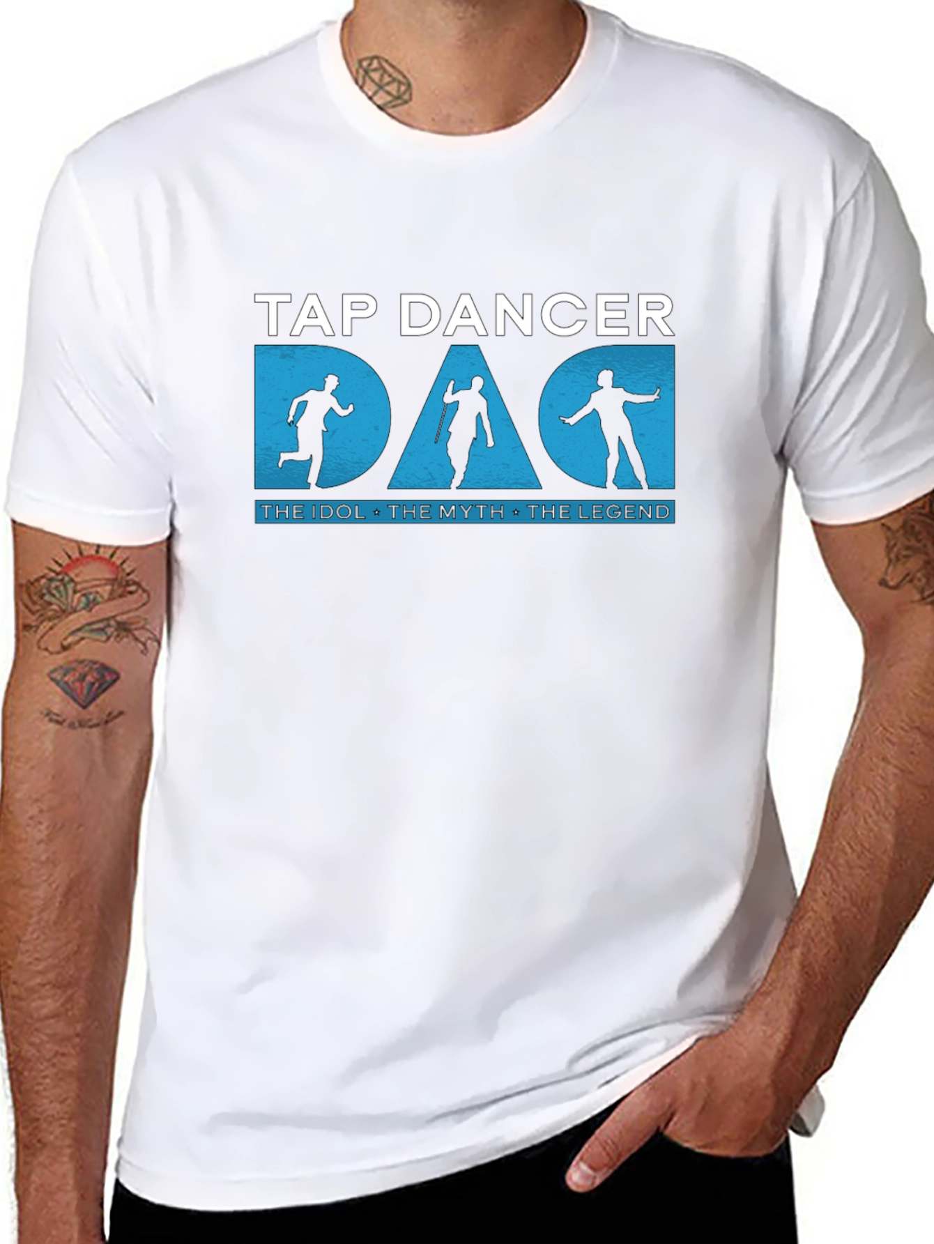Black Tap Dancer Dad T-Shirt: The Idol, The Myth, The Legend view 8