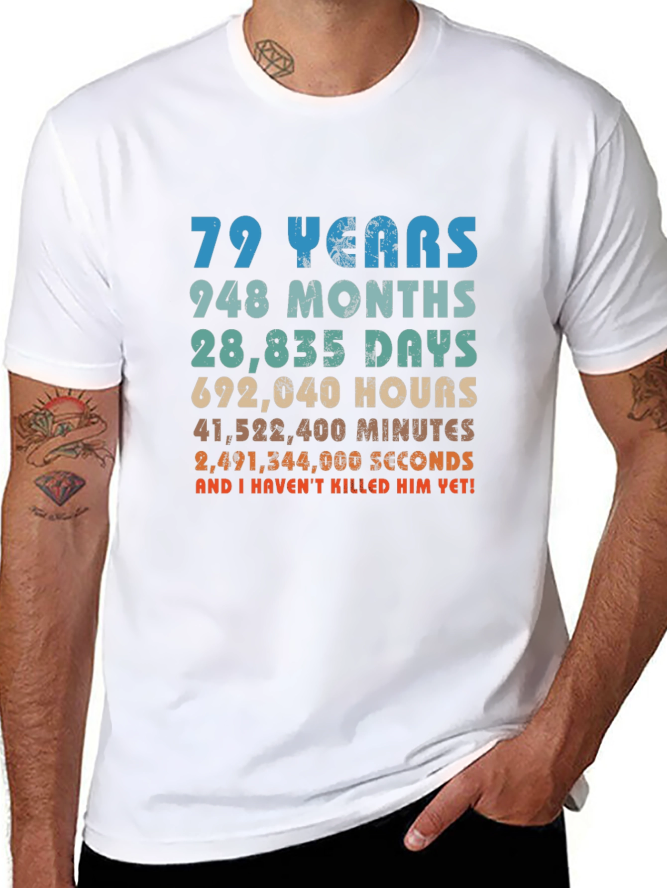 Black Funny 79th Birthday T-Shirt - Still Alive! view 8