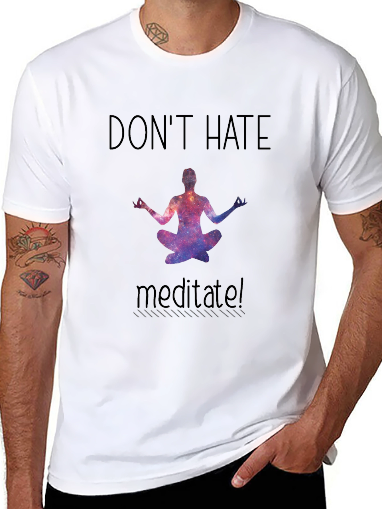 Black Don't Hate Meditate T-Shirt view 8