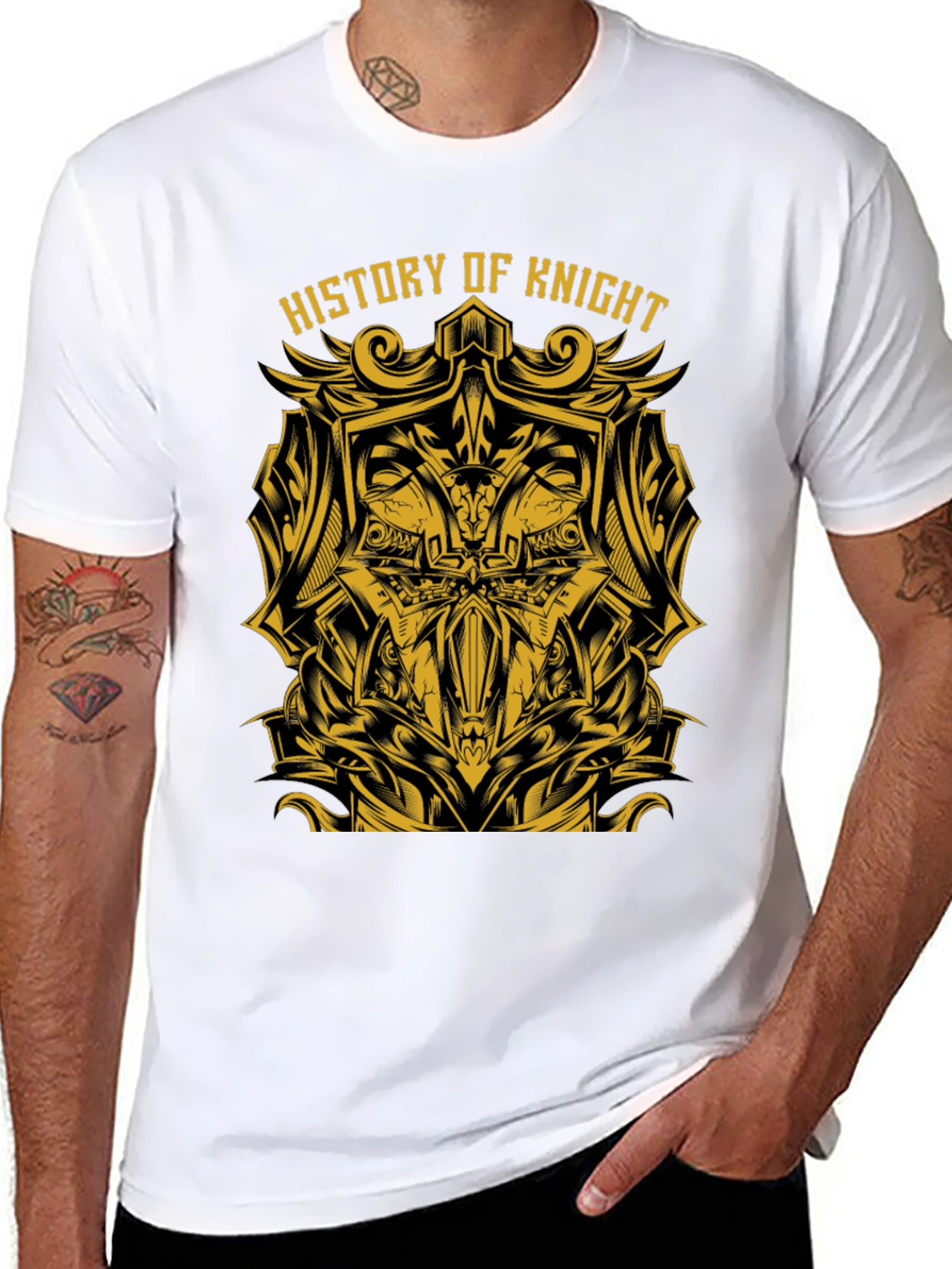Black History of Knight Graphic Tee - Black view 8