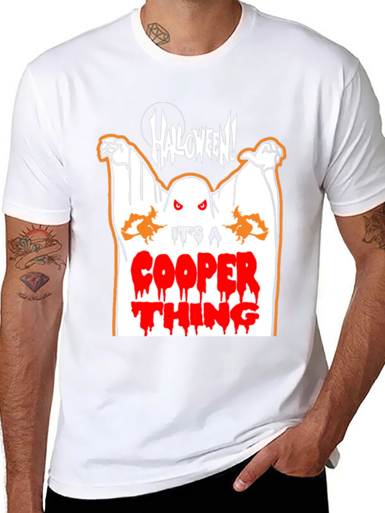 Black Halloween Ghost T-Shirt - It's a Cooper Thing! view 8