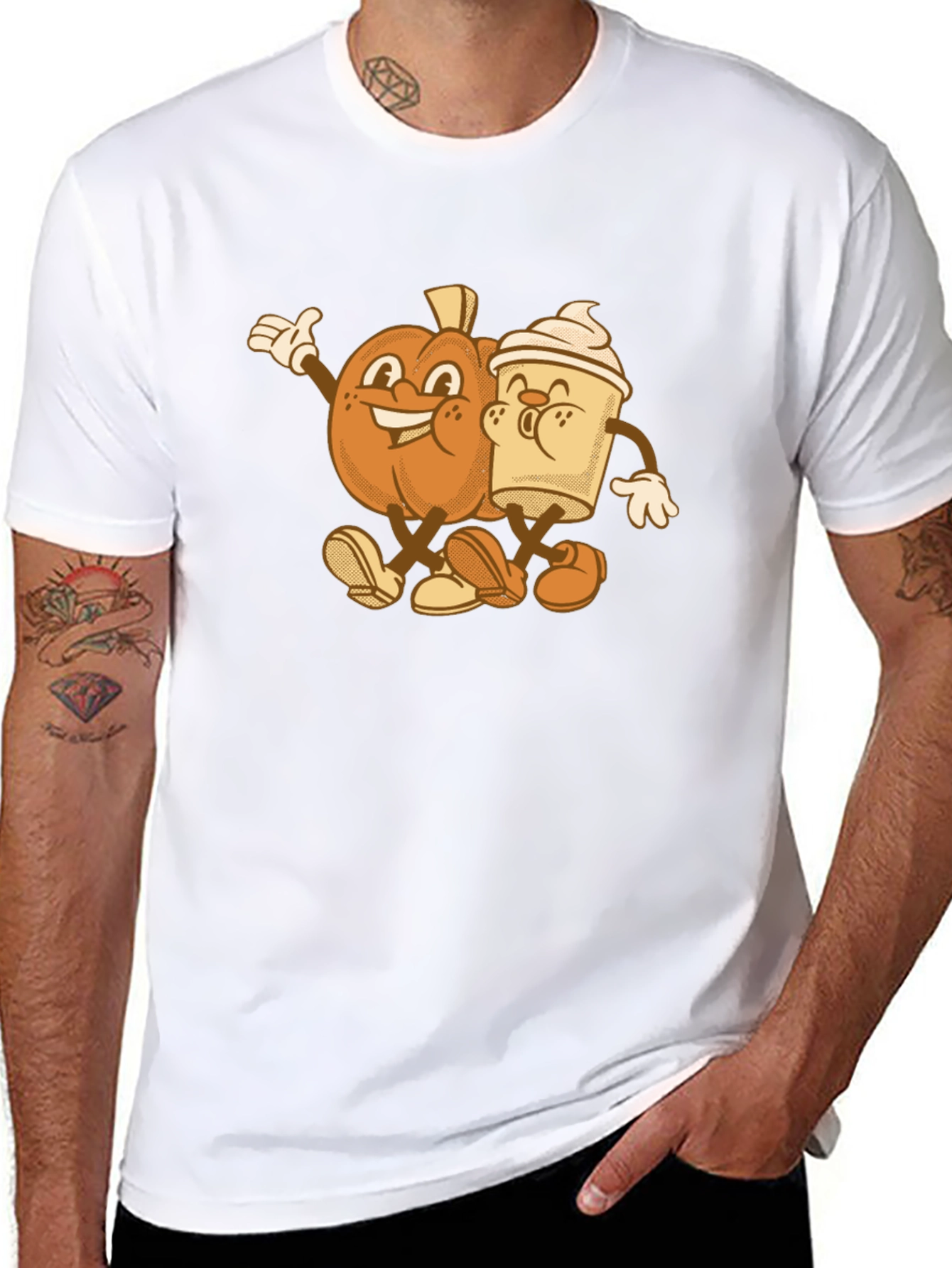 Black Pumpkin Spice Best Friends Graphic T-Shirt view 8