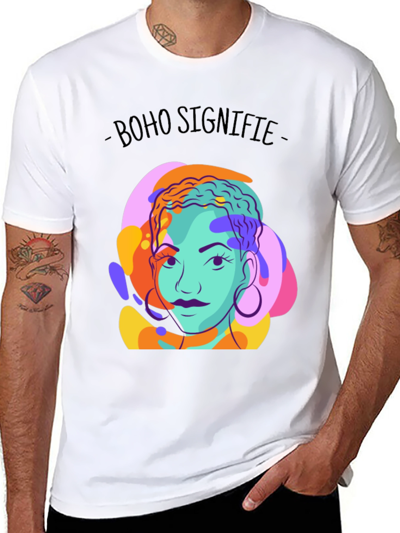 Black Boho Signifie Graphic Tee - Stylish Unisex T-Shirt view 8