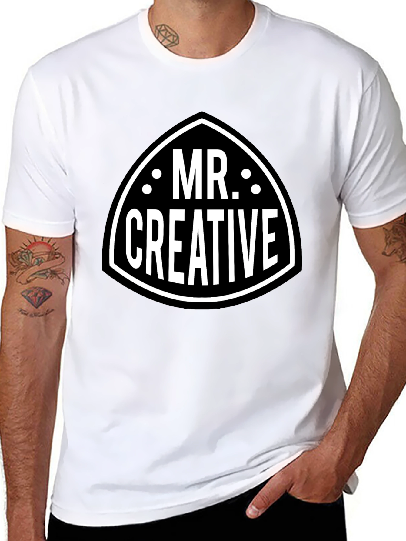 Black Mr. Creative Graphic Tee - Black view 8
