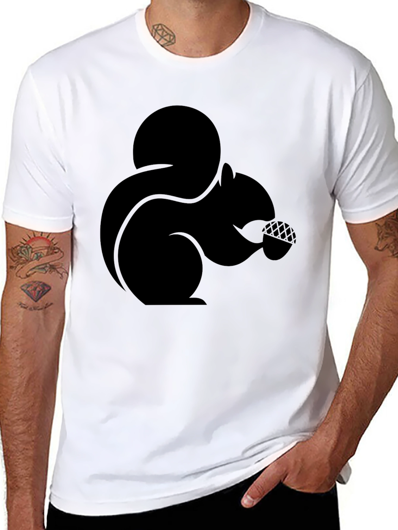 Black Black Squirrel Graphic Tee - Nature Lover's Gift view 8
