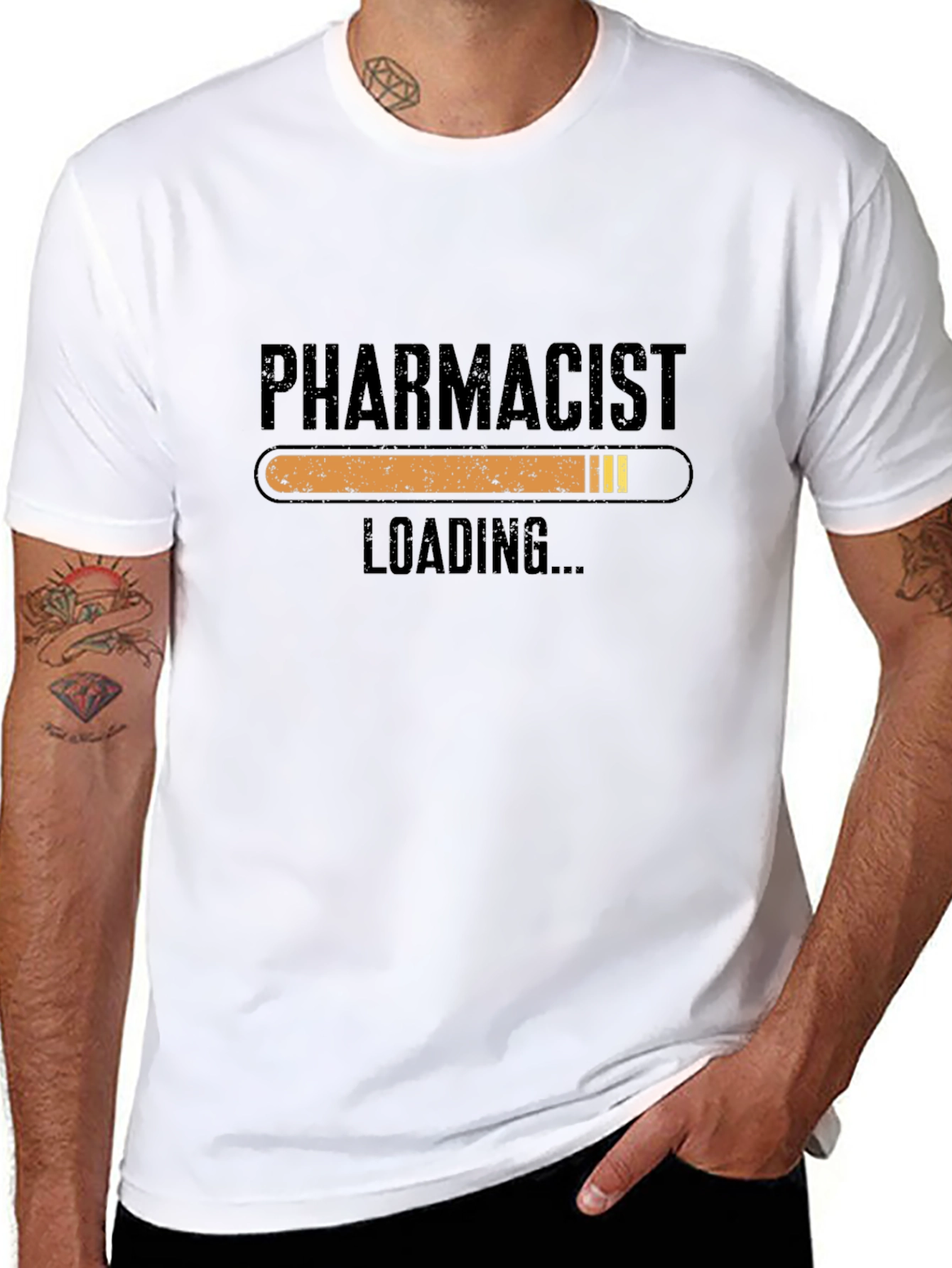 Black Pharmacist Loading T-Shirt | Future Pharmacist Gift view 8
