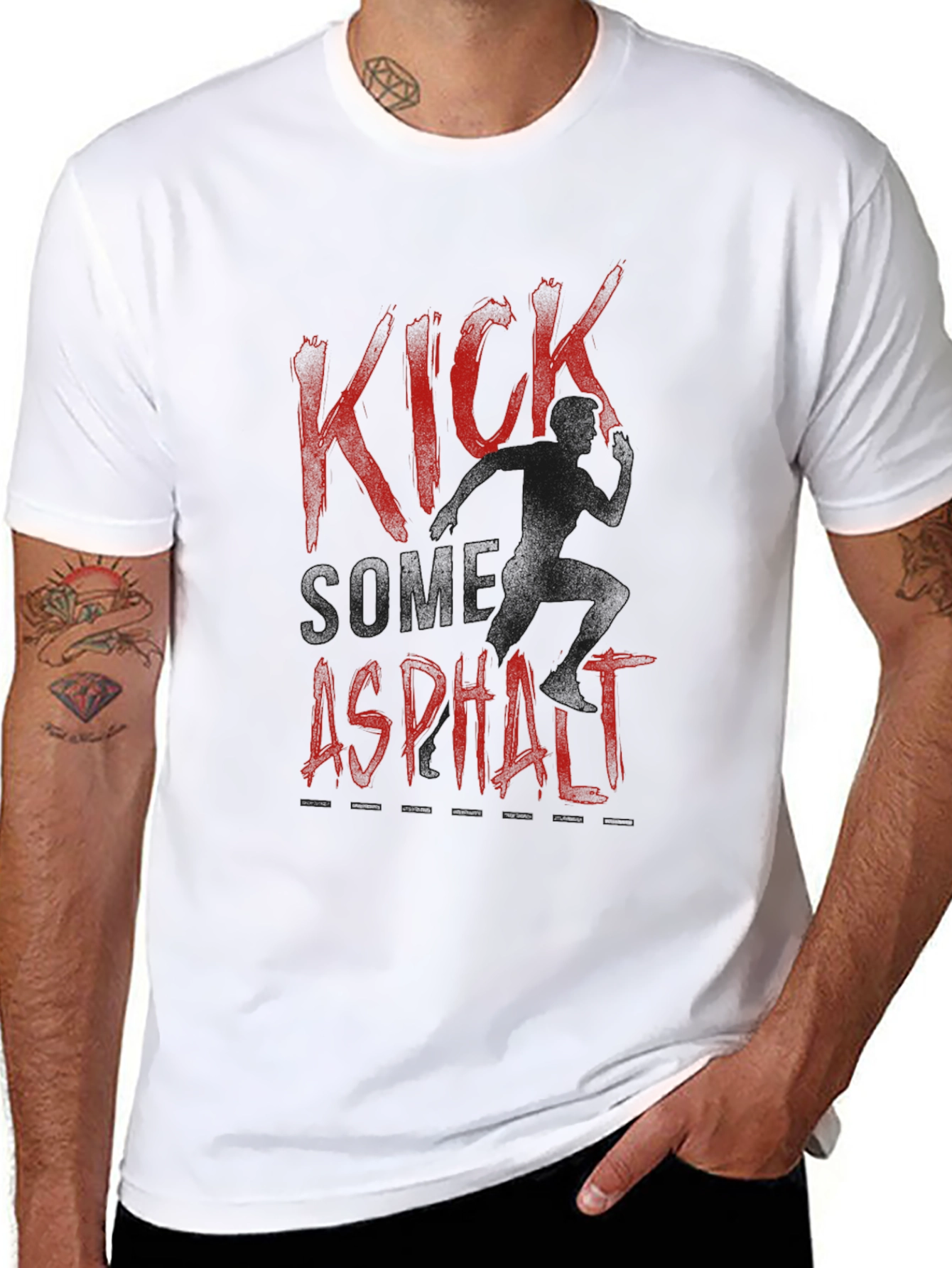 Black Kick Some Asphalt Graphic T-Shirt - Black view 8