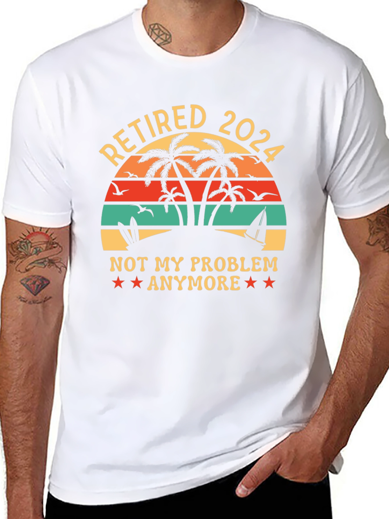 Black Retired 2024 Graphic T-Shirt view 8