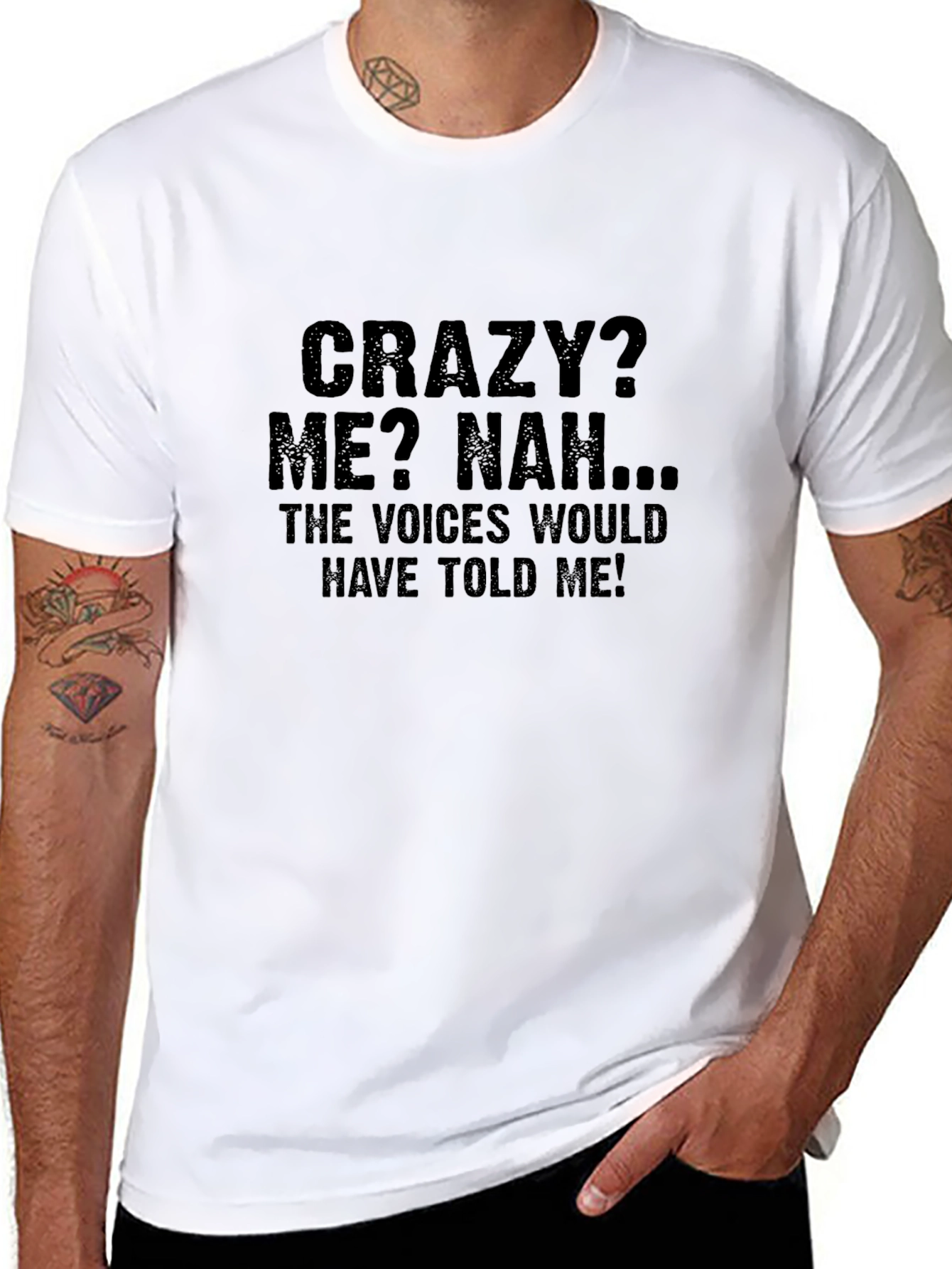 Black Funny Sarcastic Crazy Me T-Shirt view 8