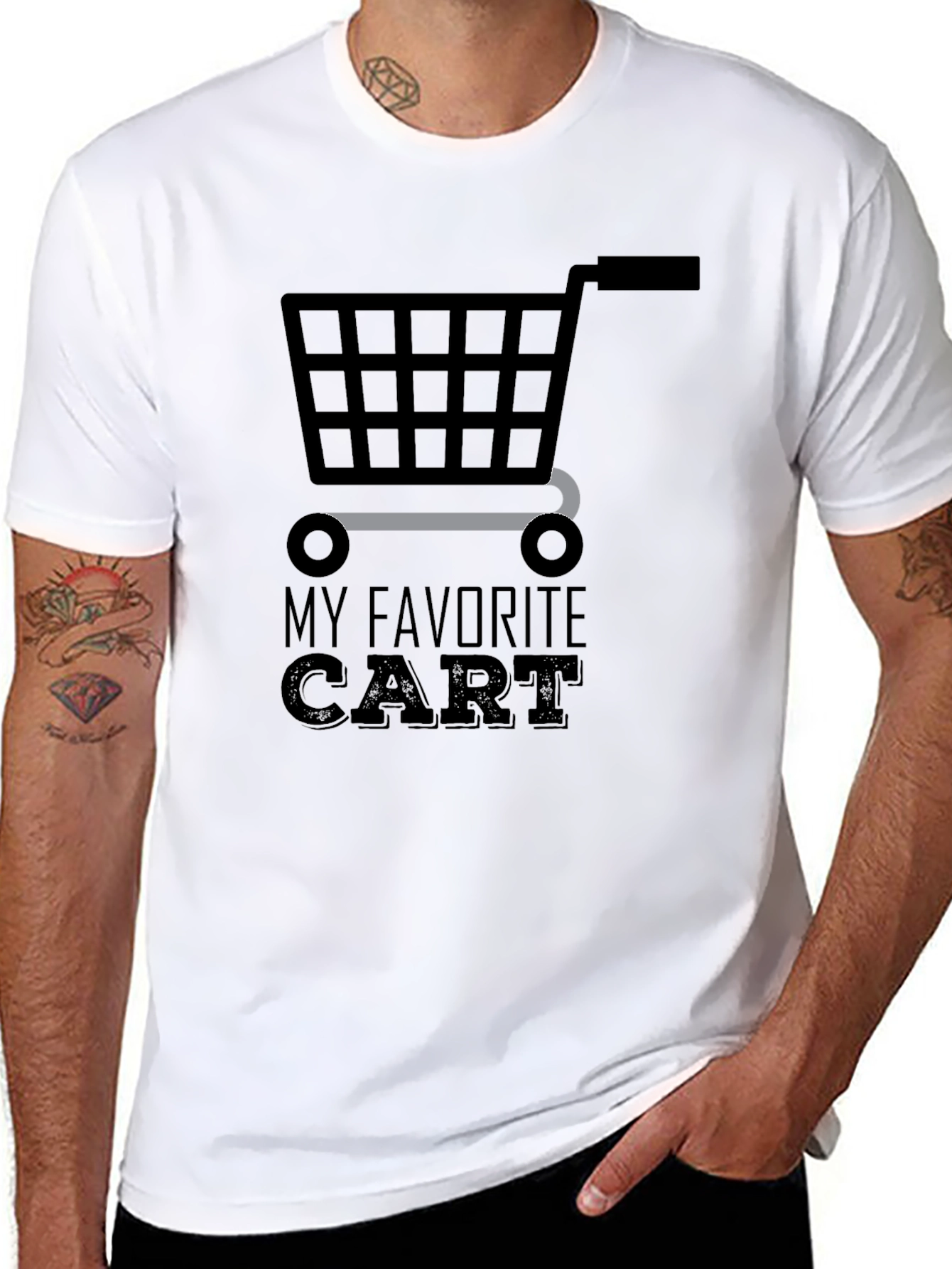 Black My Favorite Cart Graphic Tee - Unisex view 8
