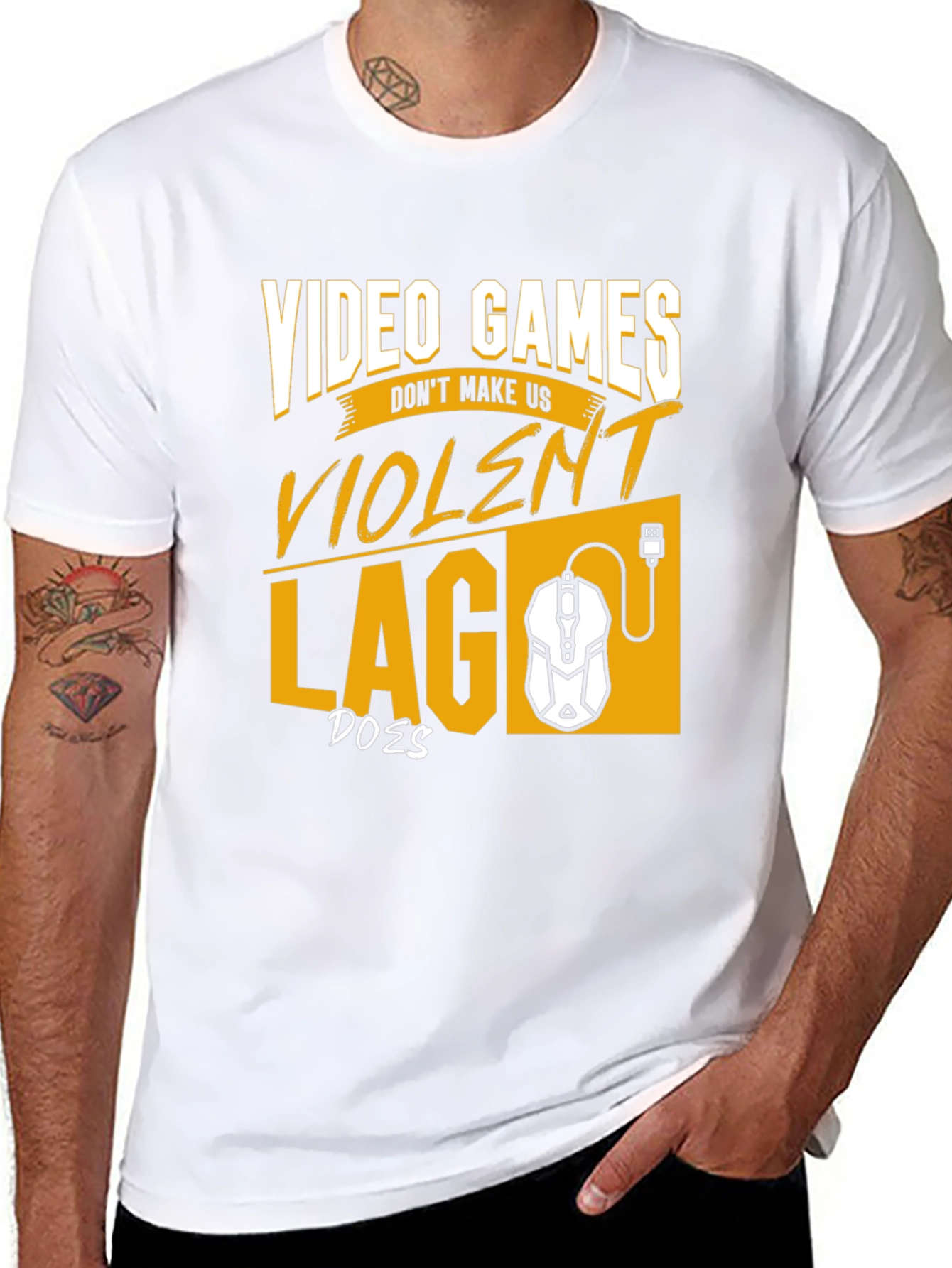 Black Gamer T-Shirt: Video Games Don't Make Us Violent view 8