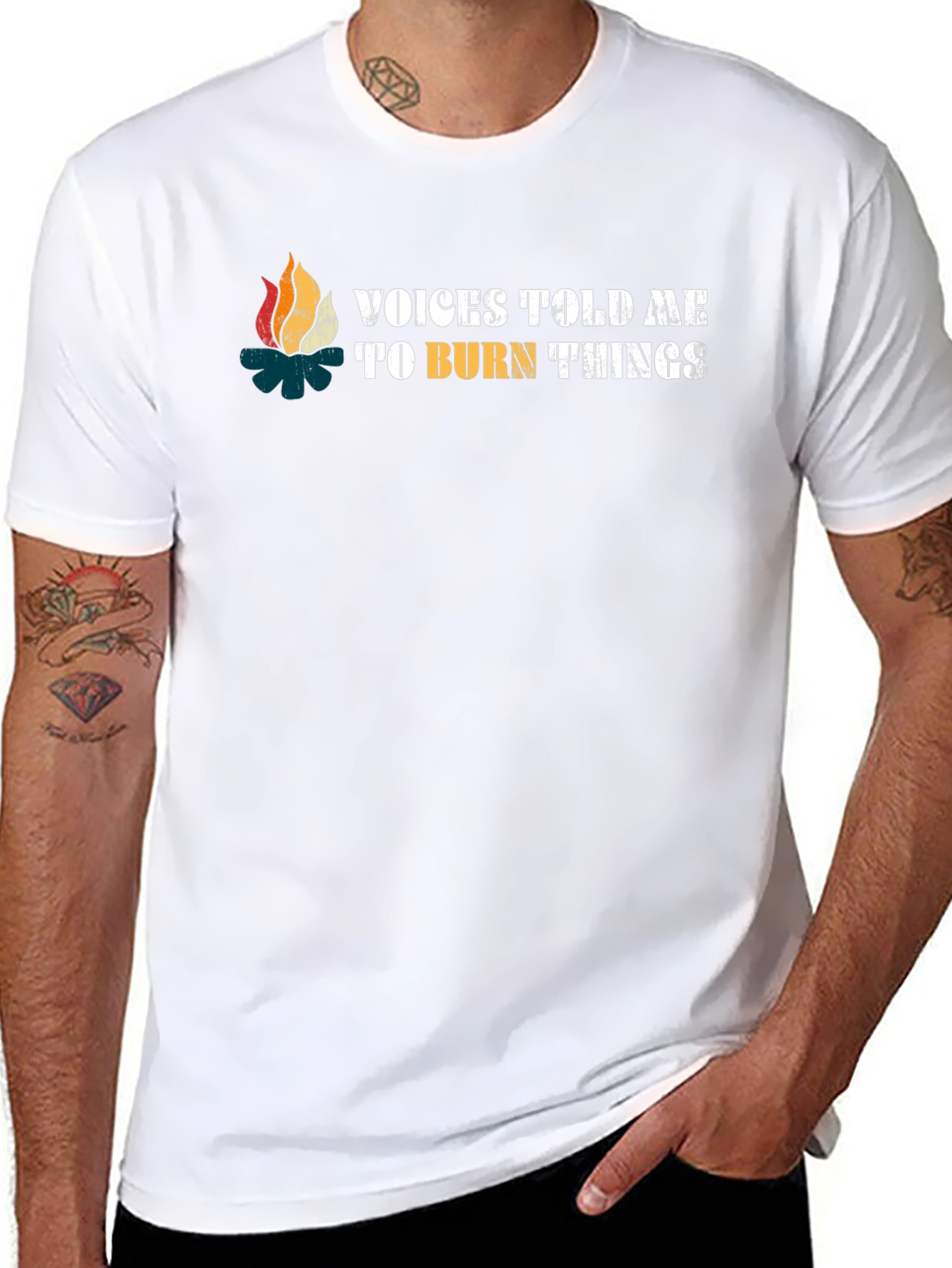 Black Voices Told Me To Burn Things Tee view 8