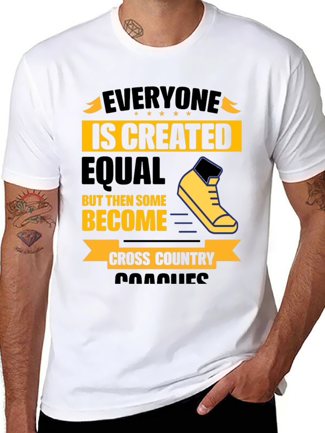 Black Cross Country Coaches Graphic T-Shirt view 8