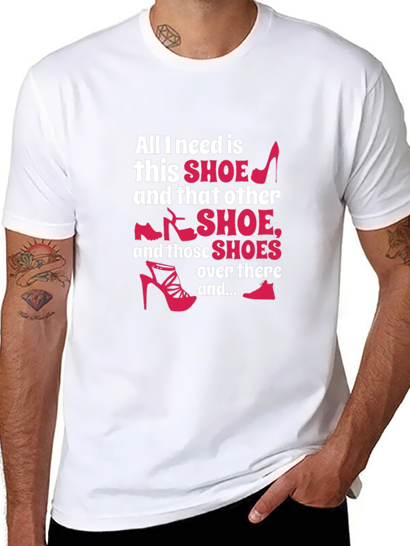 Black Shoe Lover T-Shirt - Funny Graphic Tee view 8