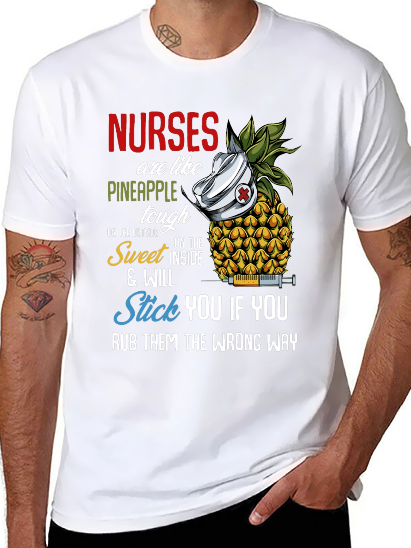 Black Nurses Are Like Pineapple Funny T-Shirt view 8