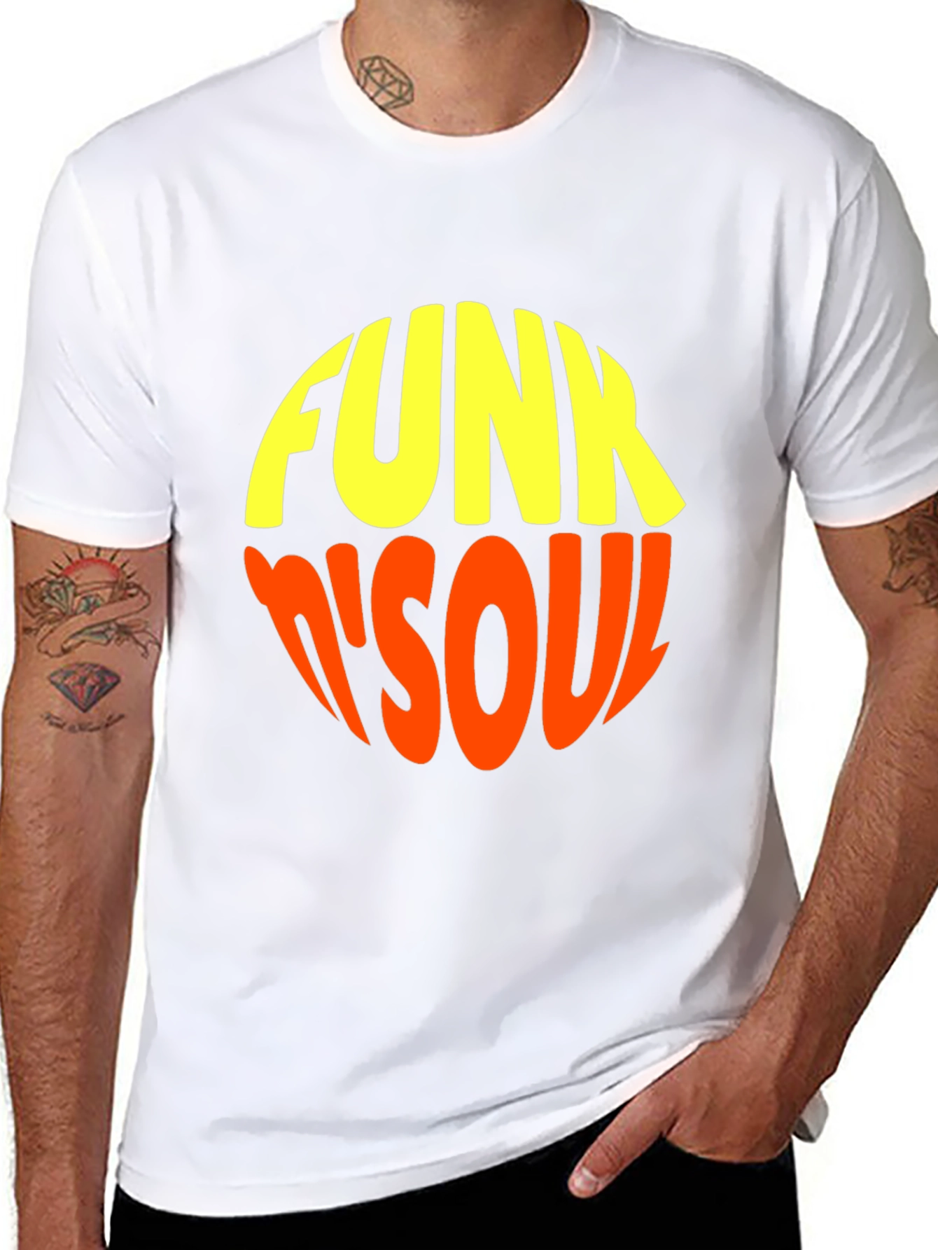 Black Retro Funk 'n' Soul Graphic Tee view 8