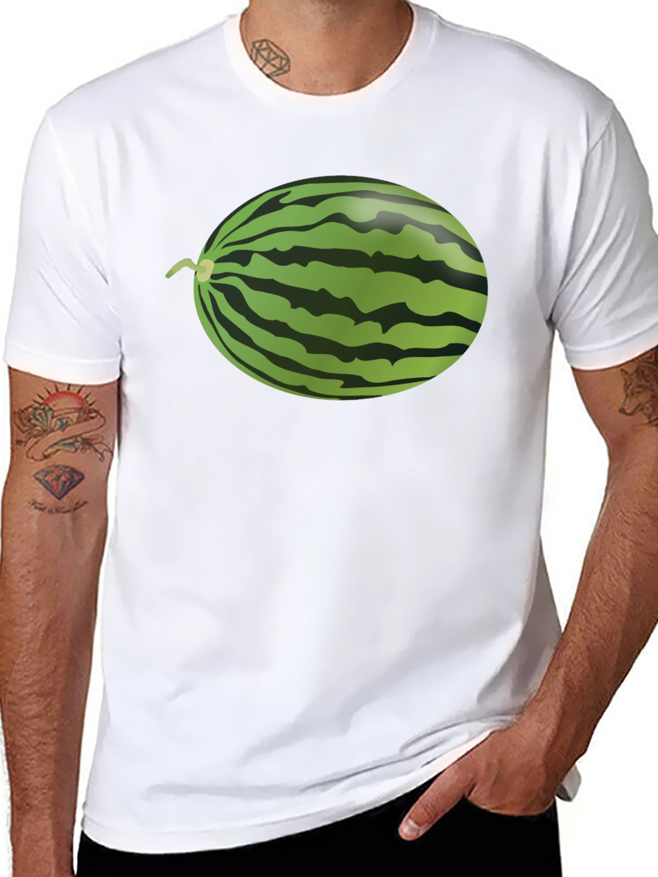 Black Watermelon Graphic T-Shirt - Summer Fun! view 8