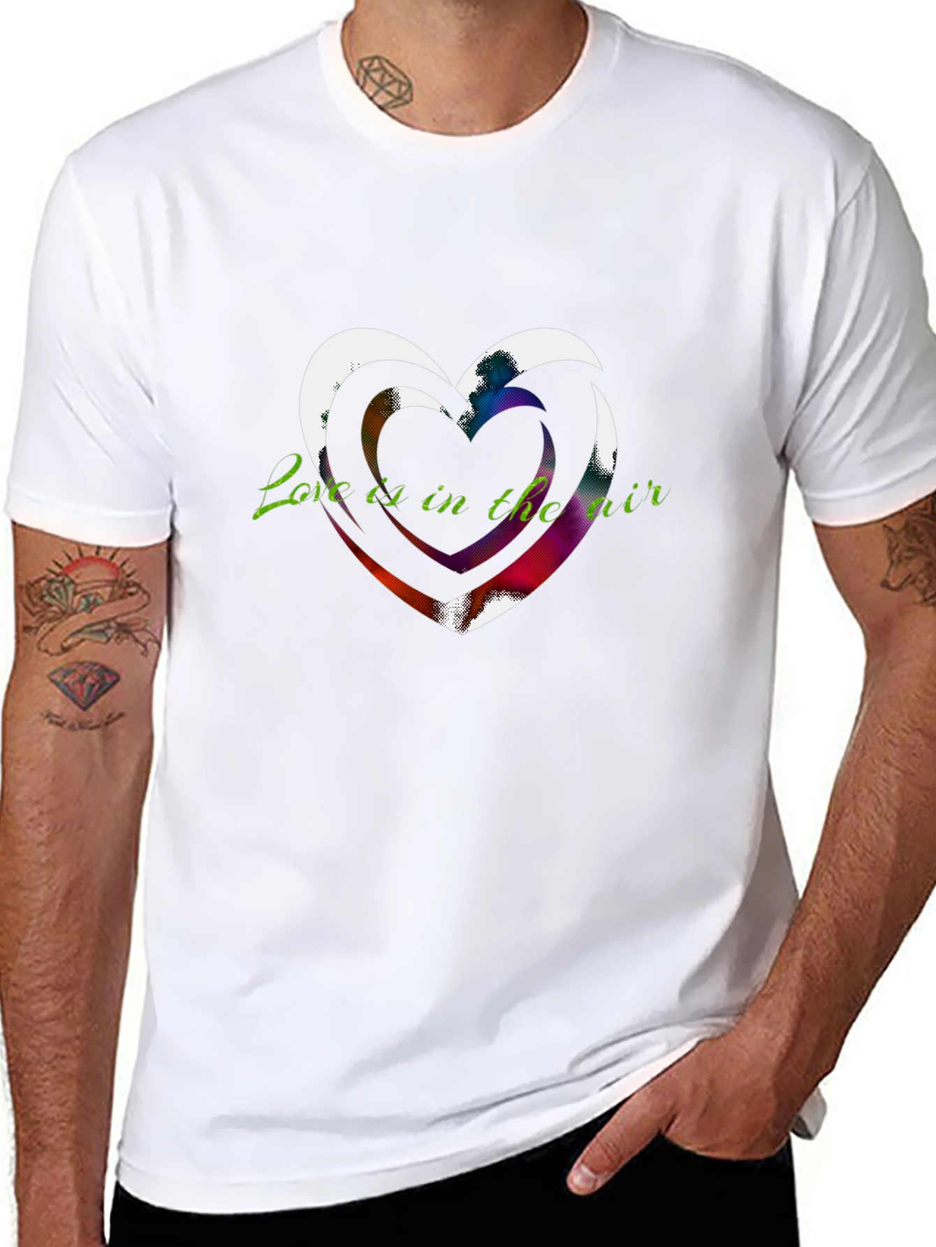 Black Love is in the Air Graphic T-Shirt view 8
