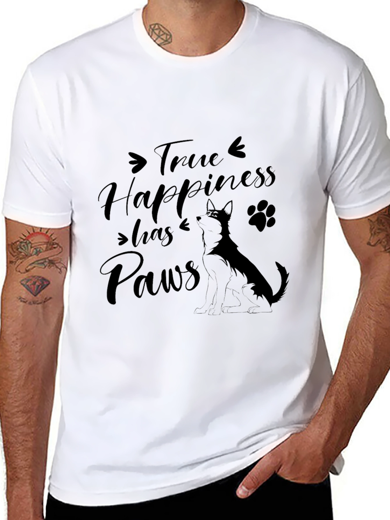 True Happiness Has Paws T-Shirt - 8