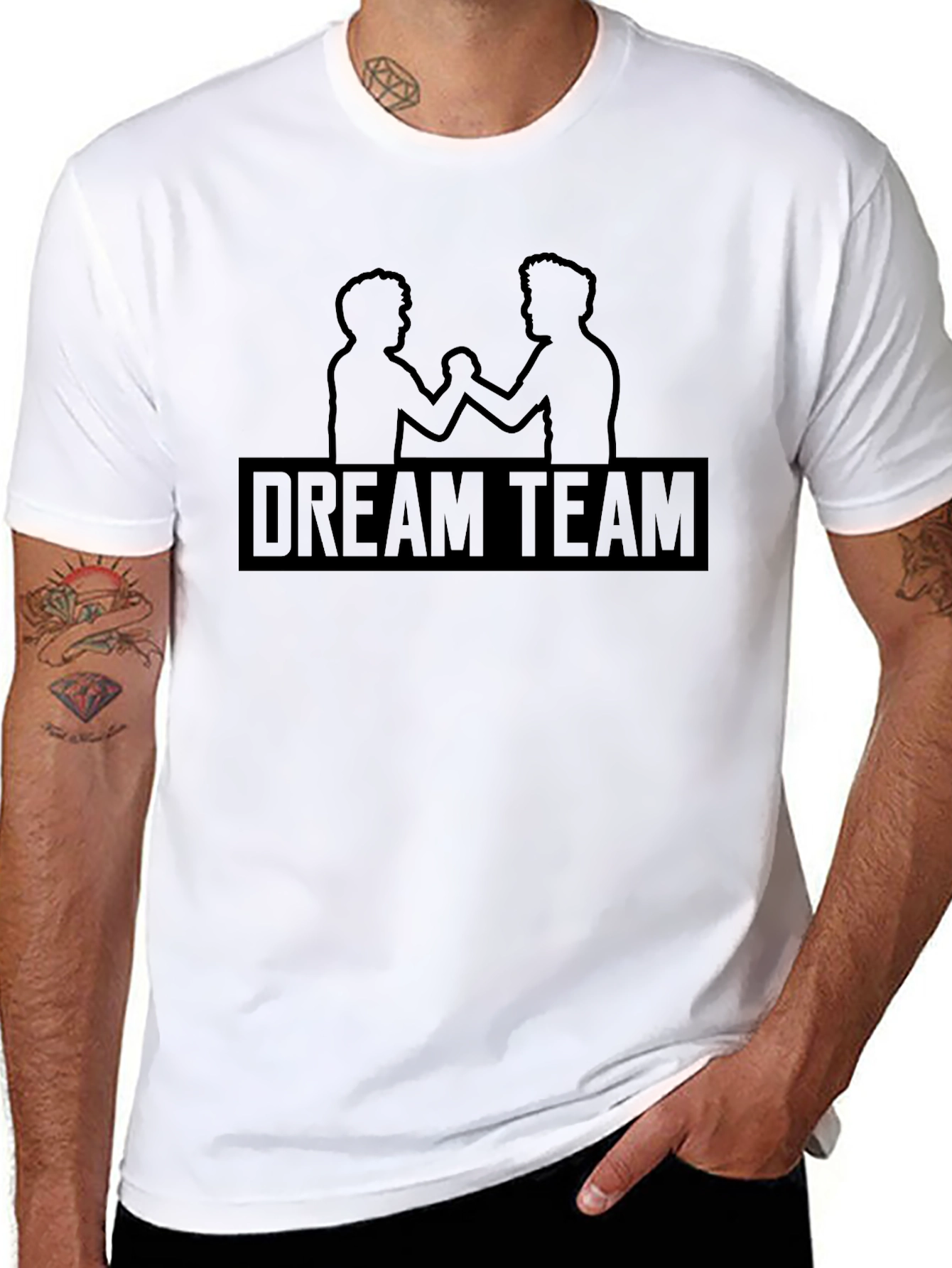 Black Dream Team Black Graphic T-Shirt view 8