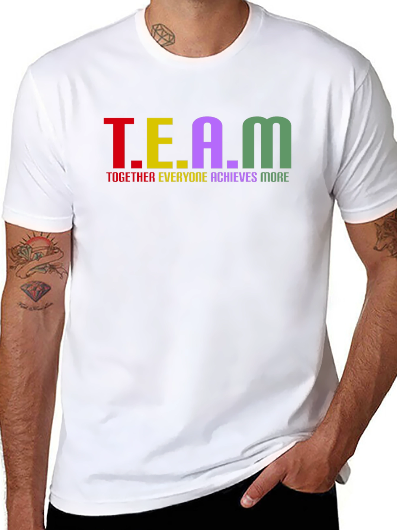 Black TEAM - Together Everyone Achieves More - T-Shirt view 8