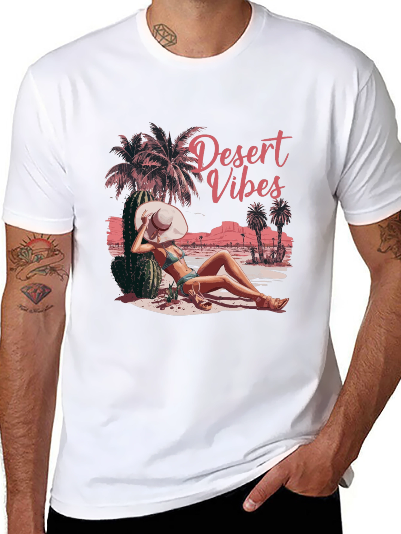 Black Desert Vibes Graphic T-Shirt, Relaxed Fit view 8
