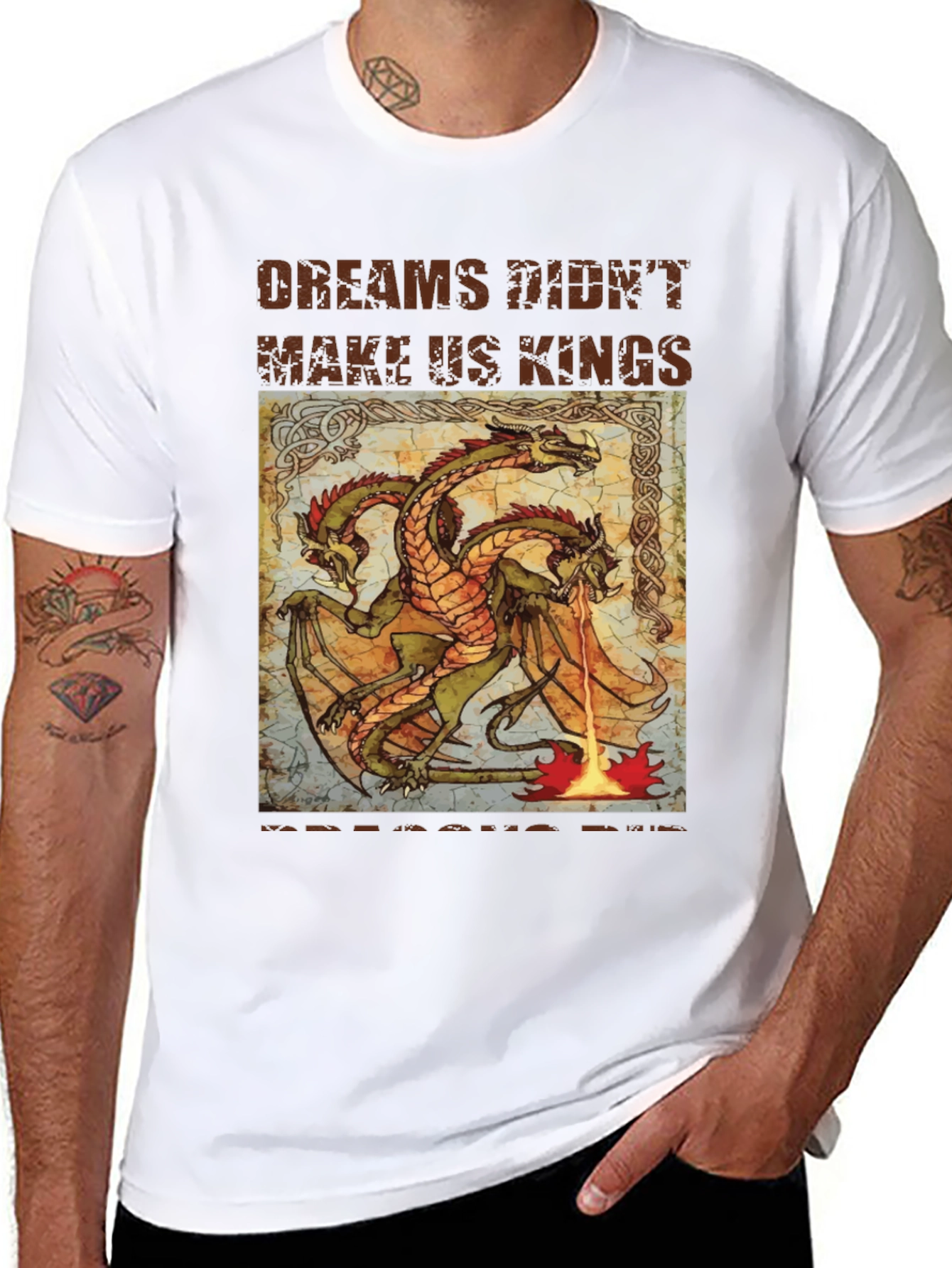 Black Dreams Didn't Make Us Kings Dragon Graphic Tee view 8