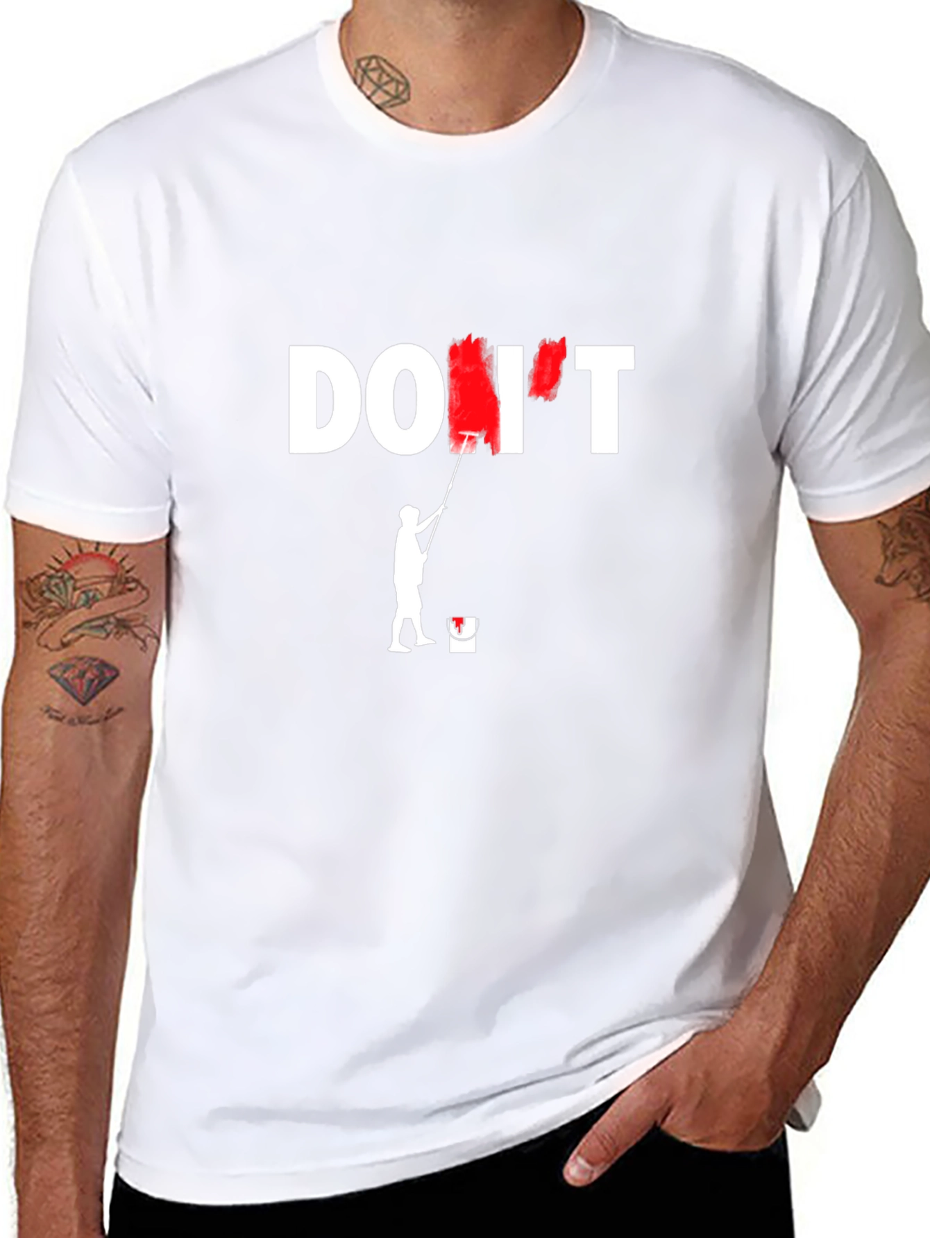 Black Funny Don't Do It T-Shirt - Novelty Graphic Tee view 8