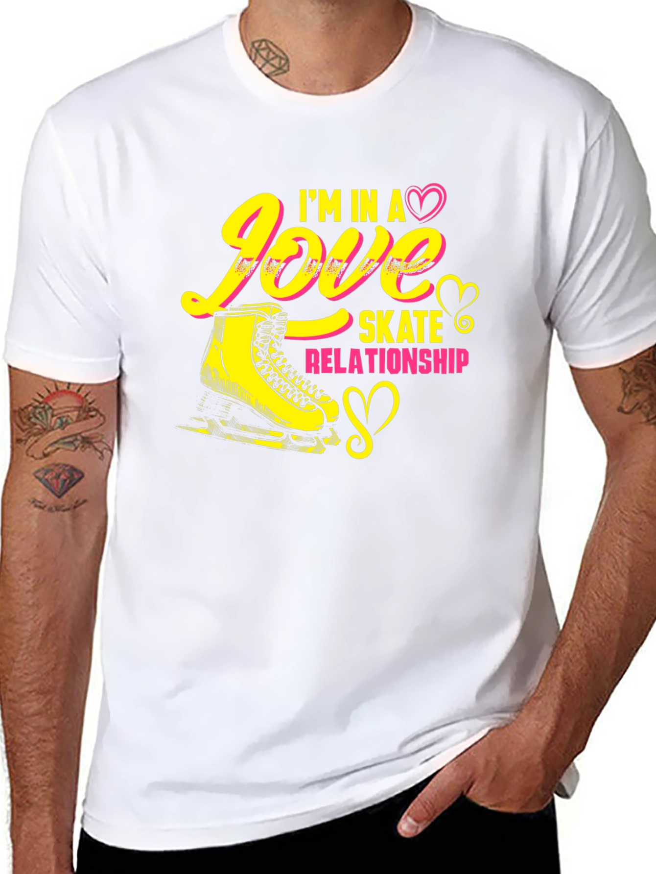 Black Love Skate Relationship T-Shirt view 8