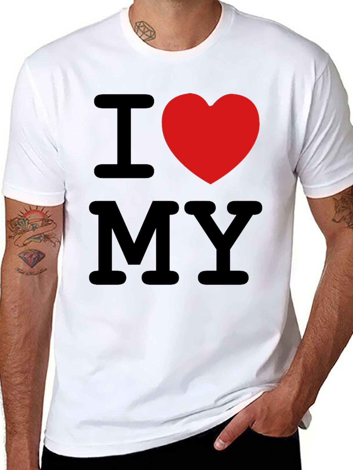 Black I Heart My T-Shirt - Stylish Black Tee view 8
