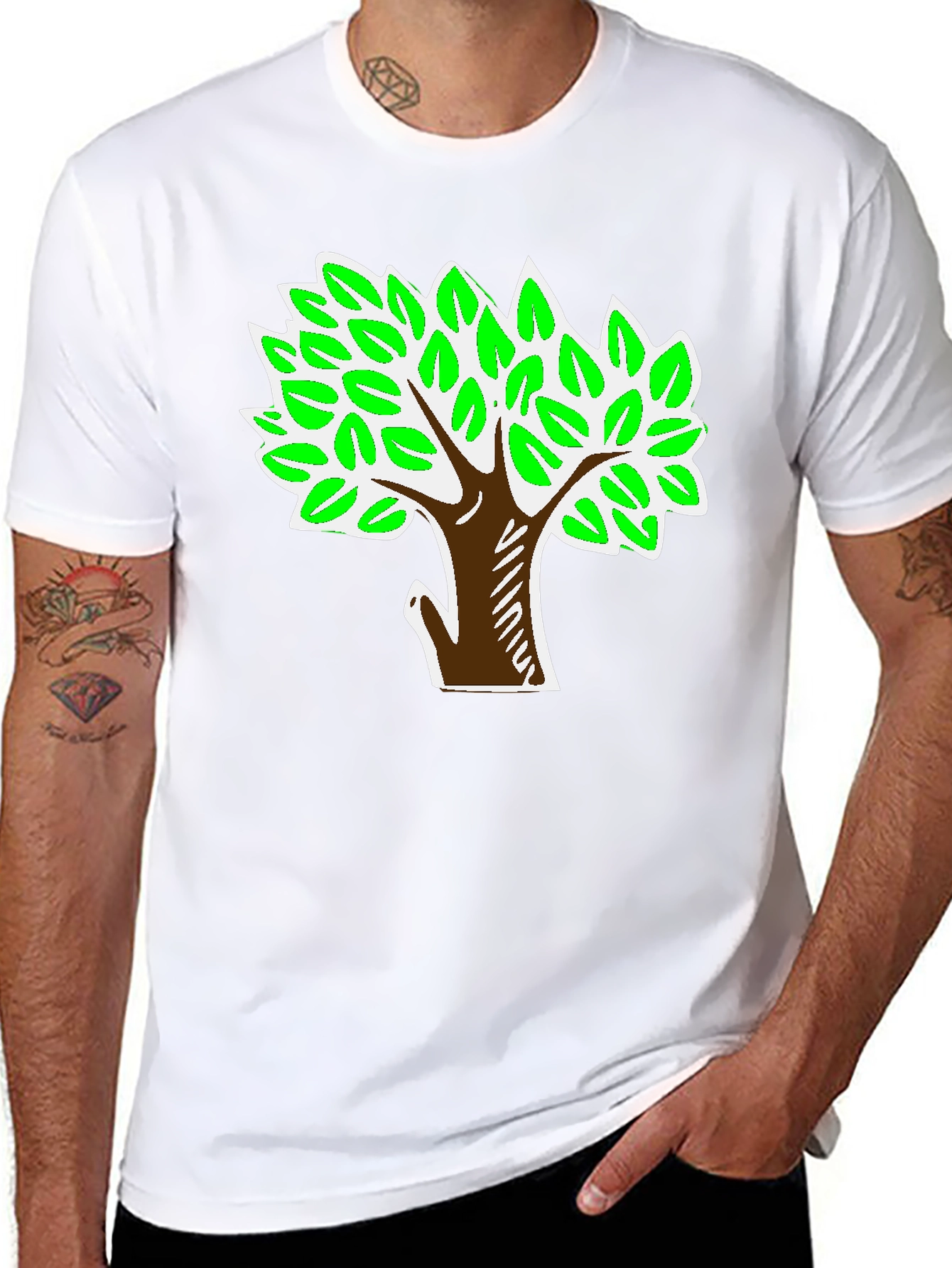 Black Tree Graphic Black T-Shirt view 8