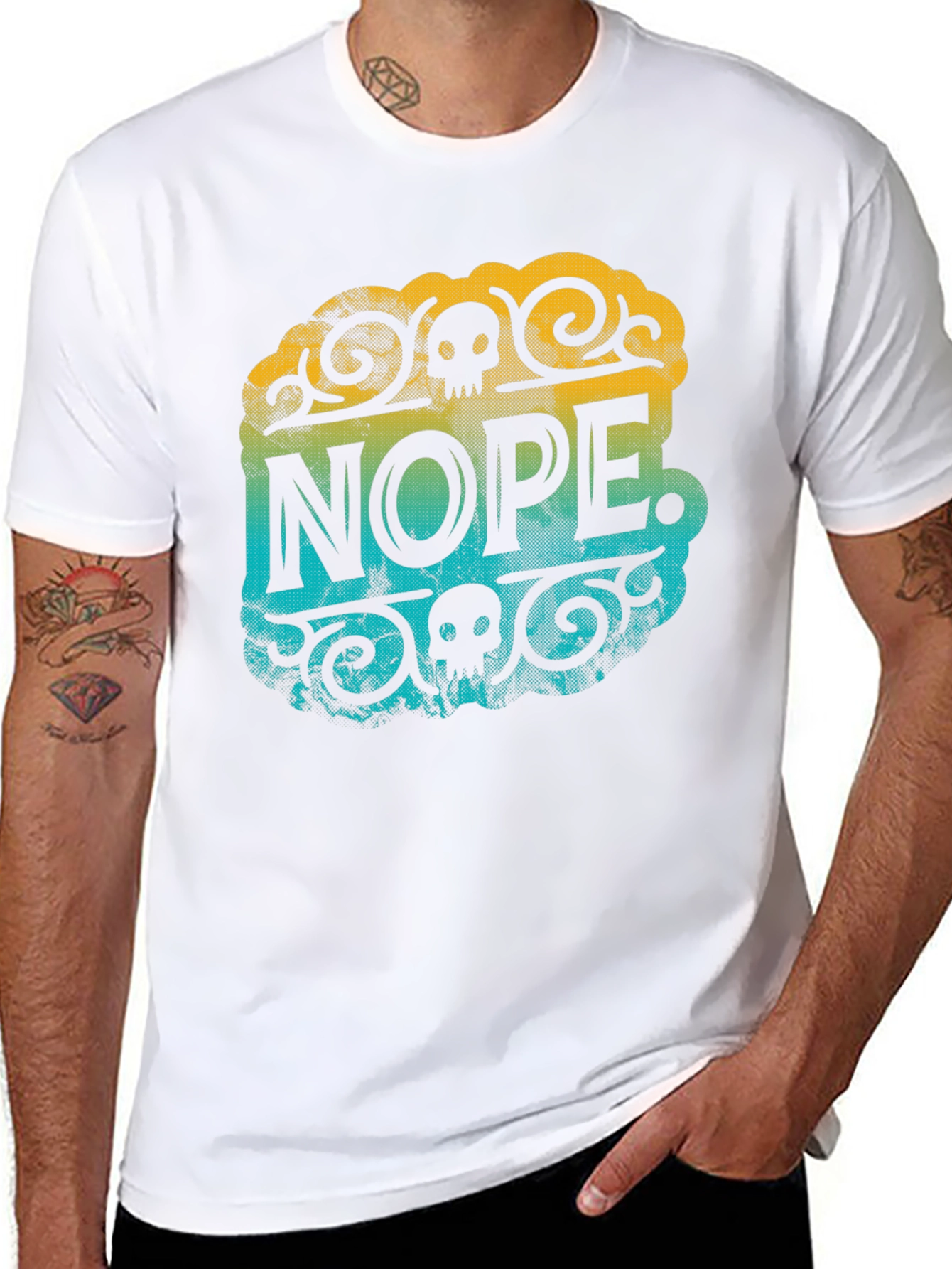 Black Nope Graphic T-Shirt view 8