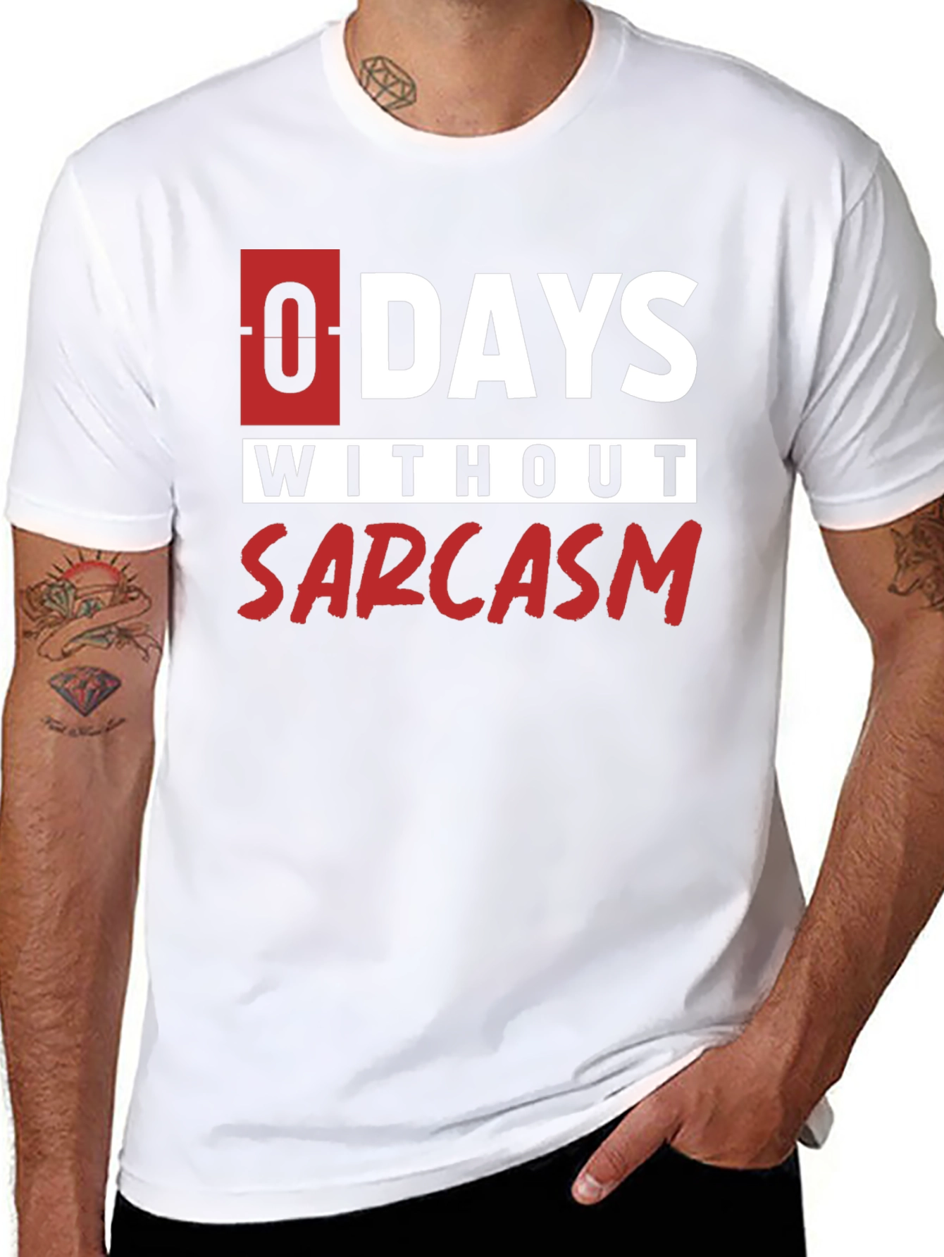 Black Sarcasm T-Shirt - Funny Daily Dose view 8
