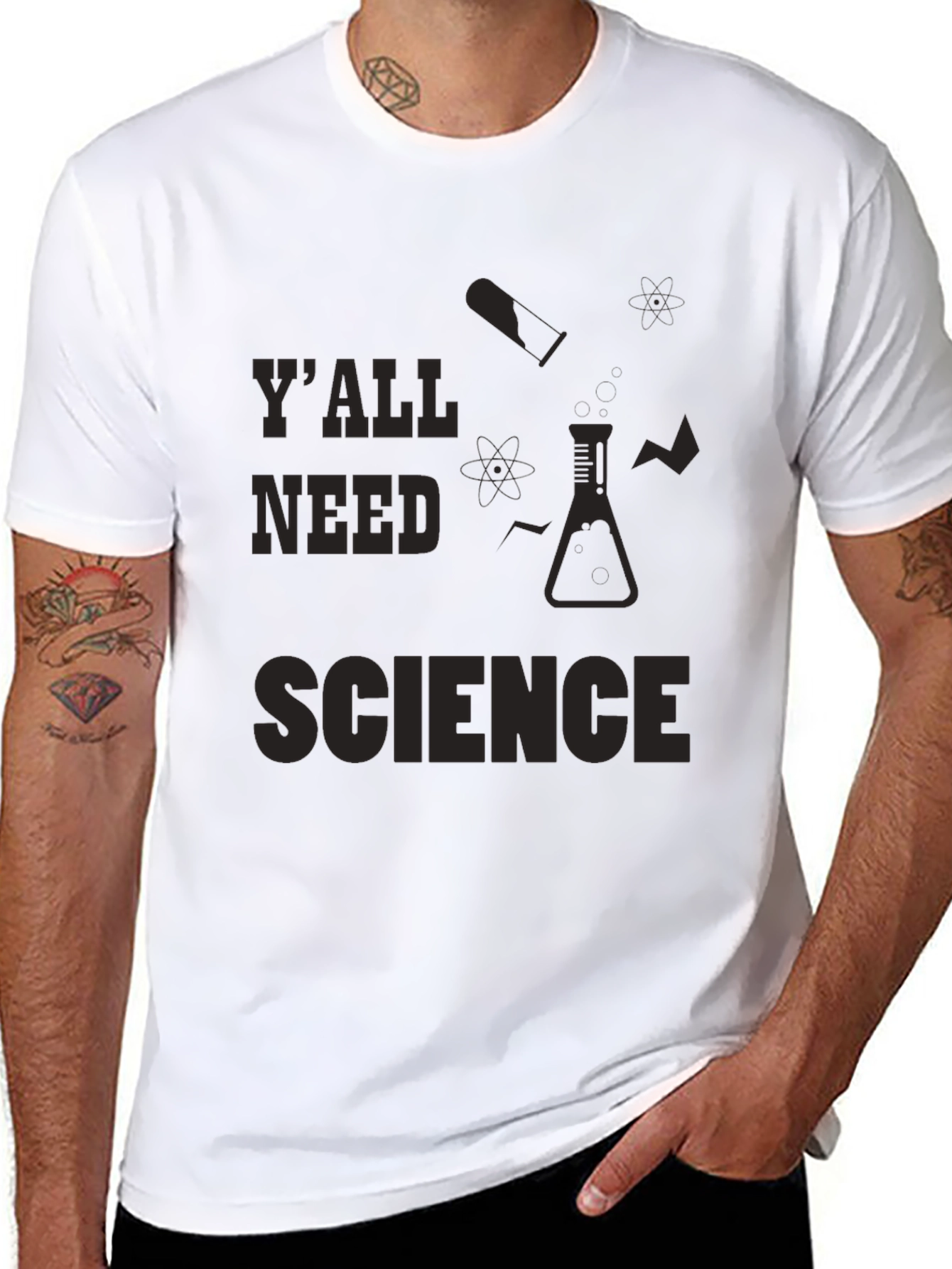 Black Y'all Need Science T-Shirt - Funny Science Tee view 8