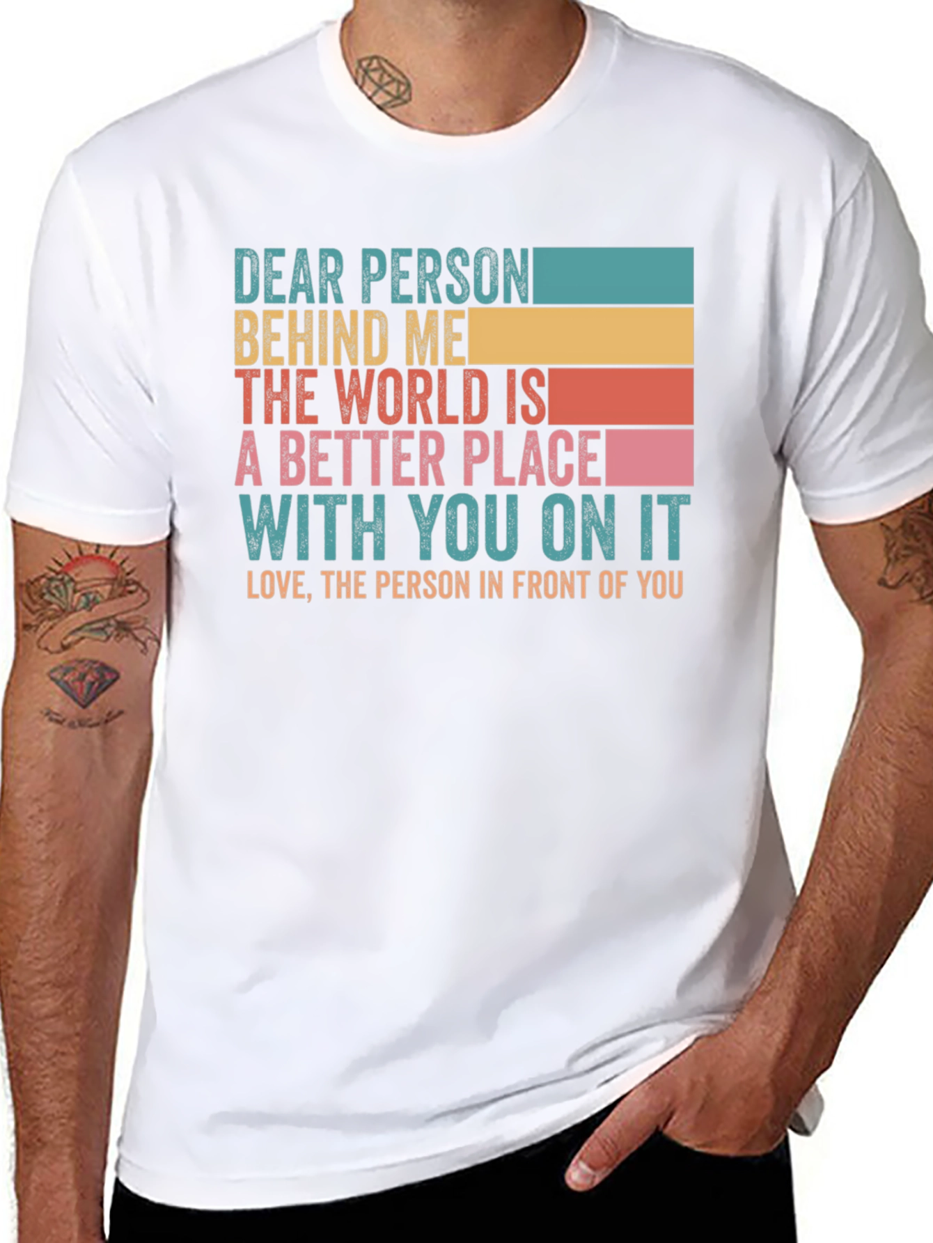 Black Dear Person Behind Me Graphic T-Shirt view 8