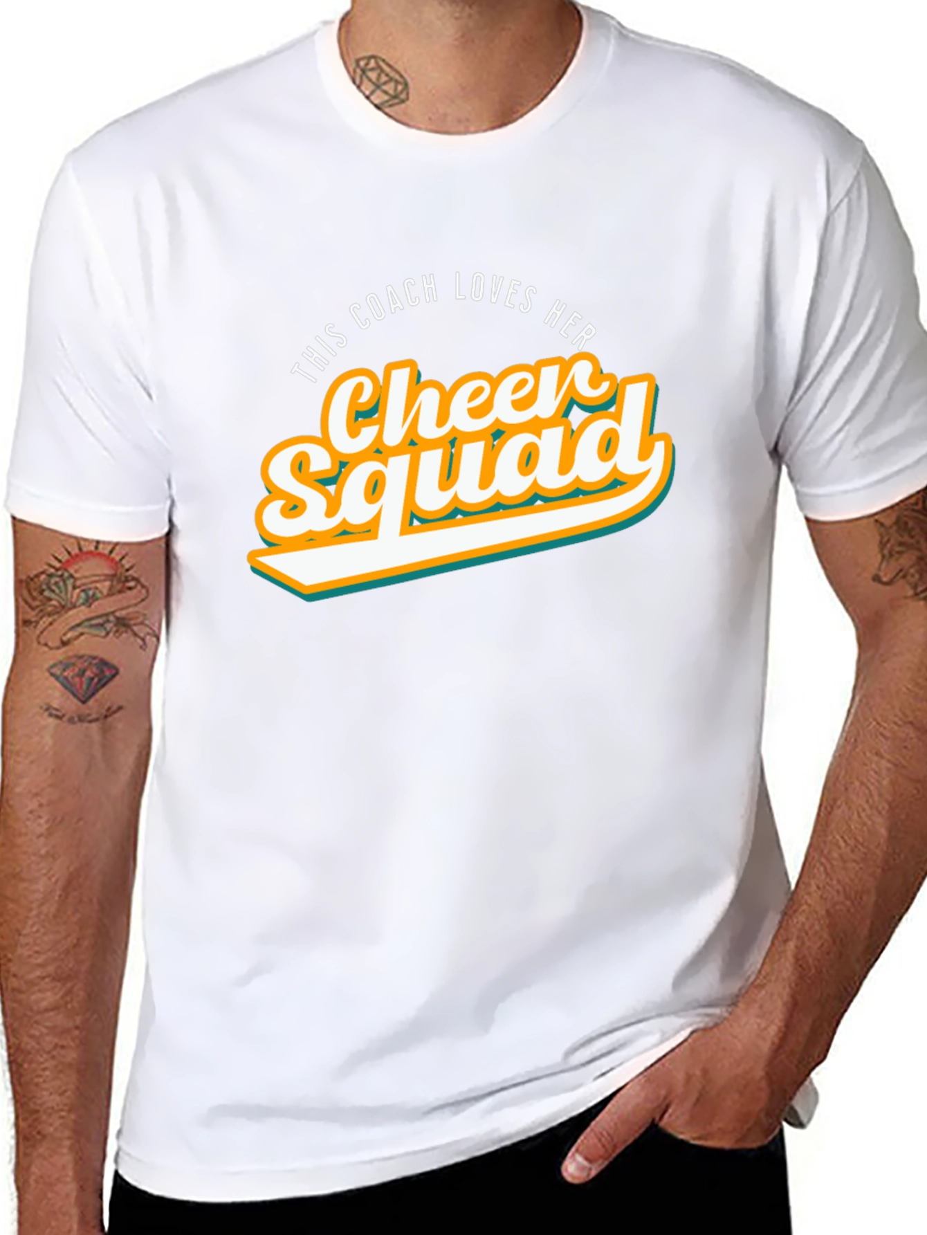 Black Cheer Squad Coach T-Shirt view 8