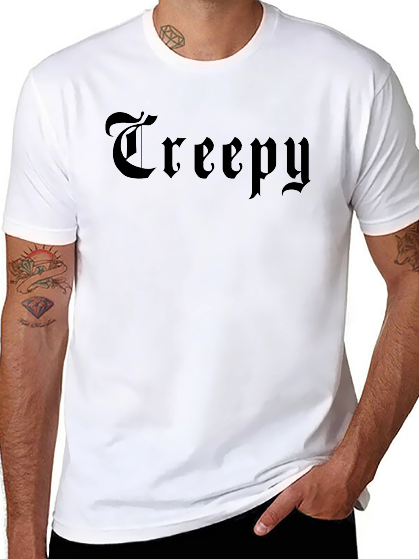 Black Creepy Gothic Style Graphic Tee - Dark & Edgy view 8