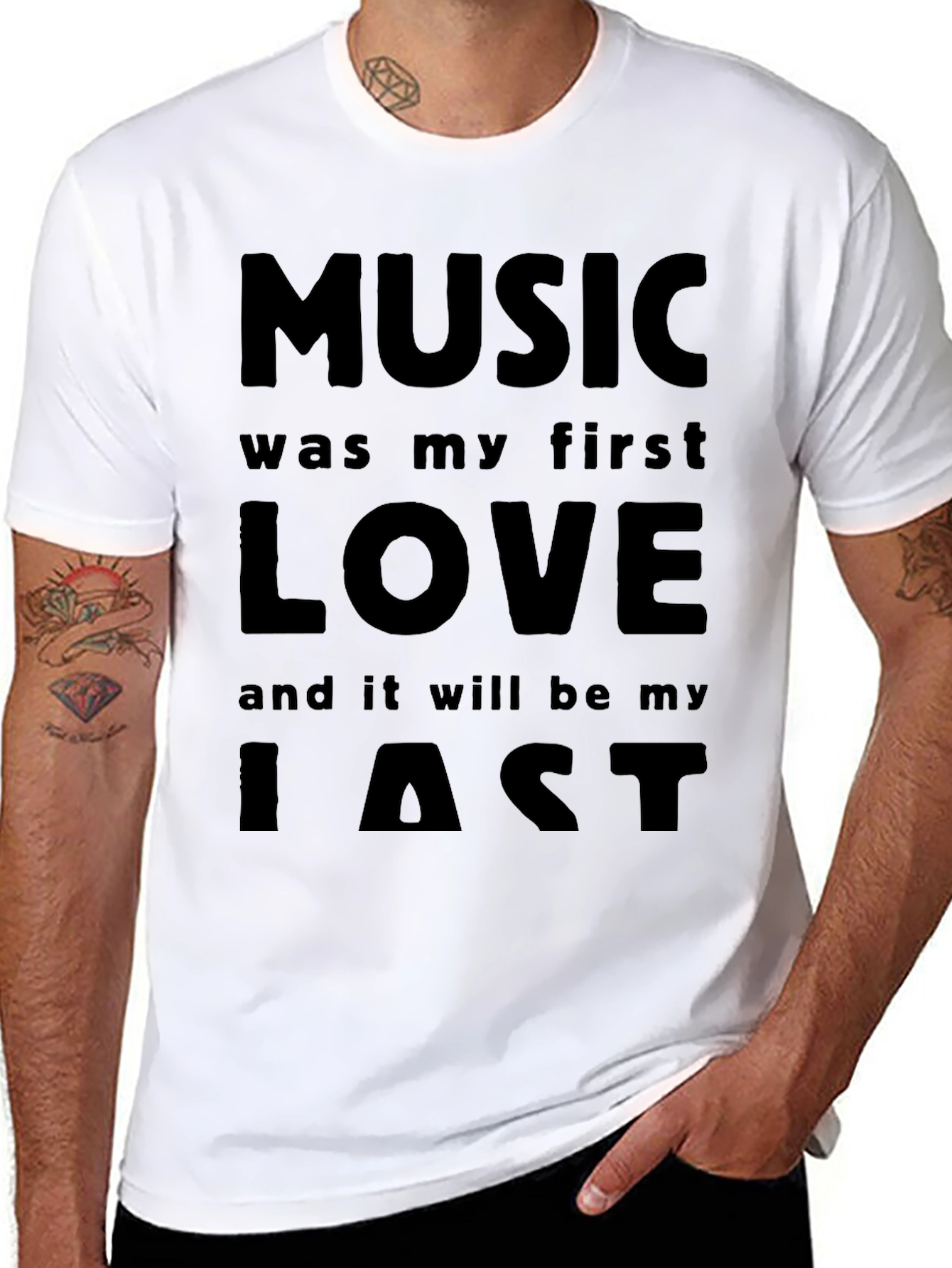 Black Music is My First Love T-Shirt - Soft Cotton Blend view 8