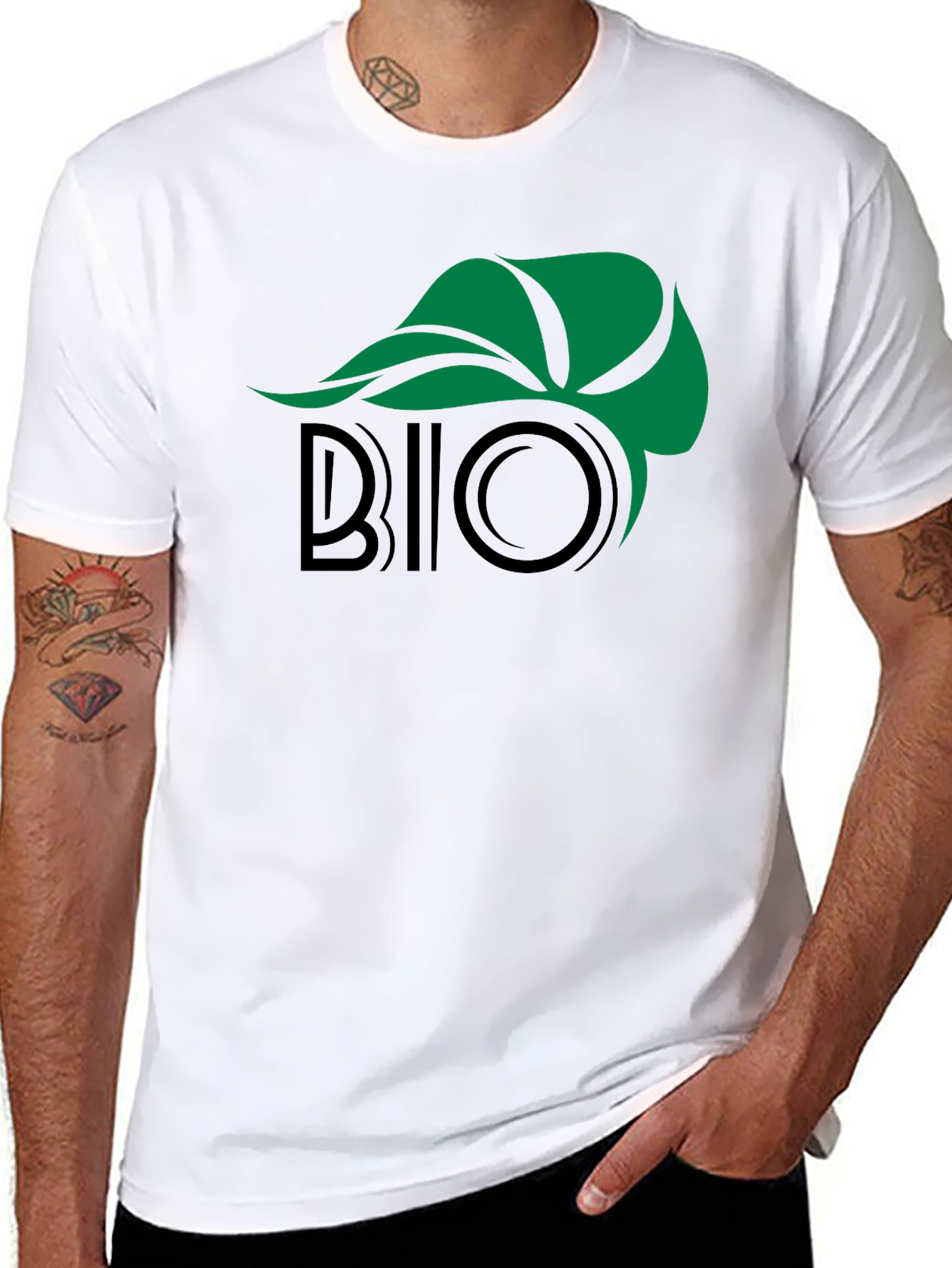 Black Eco-Friendly Bio Graphic Black T-Shirt view 8