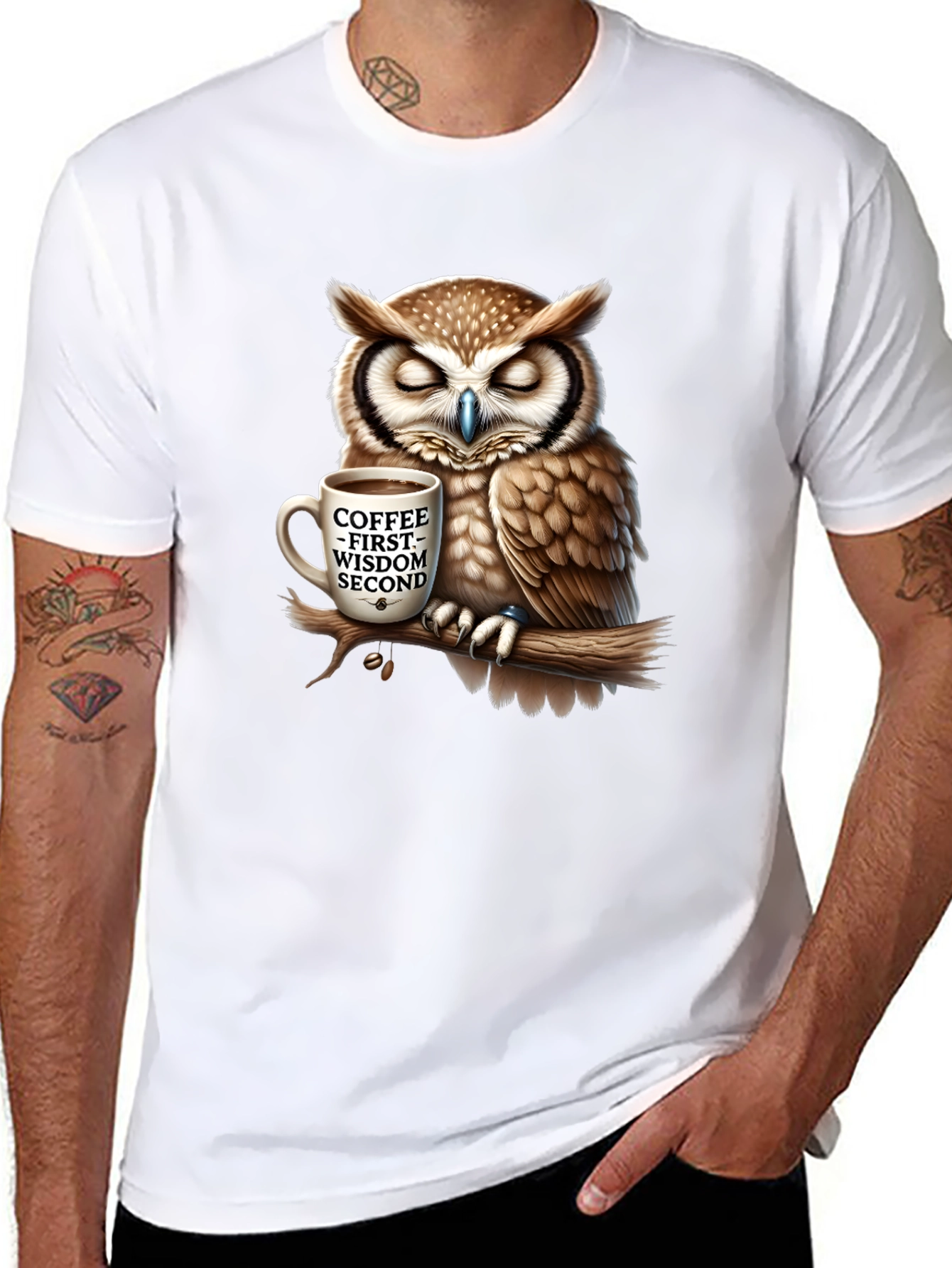 Black Owl Coffee Wisdom Graphic Tee view 8