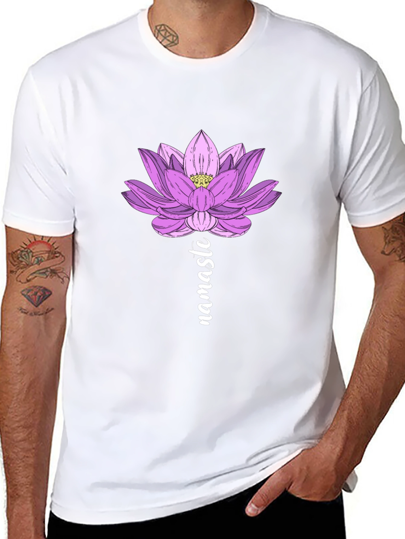 Lotus Namaste Graphic T-Shirt - Yoga Inspired Design - 8