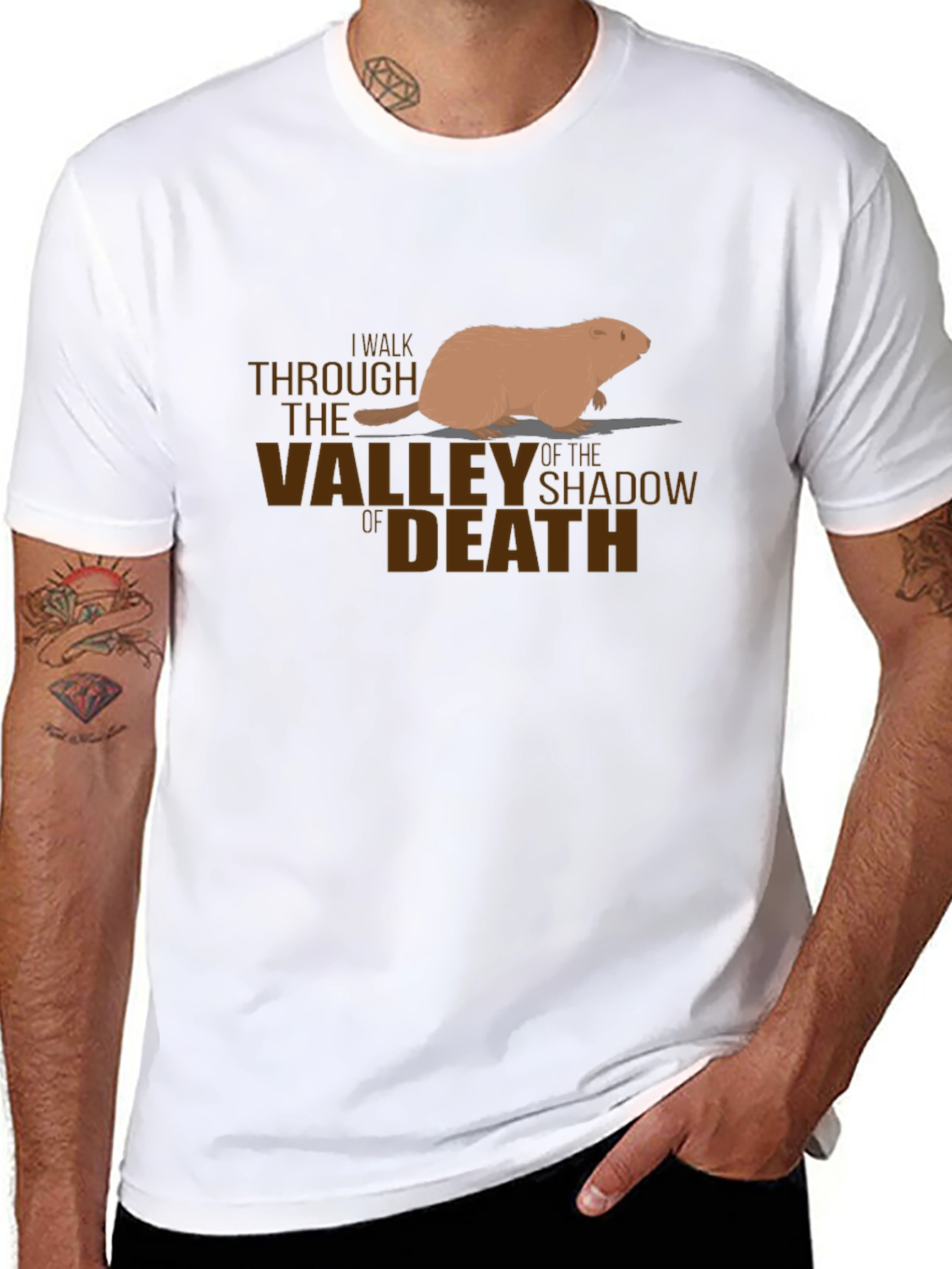 Black I Walk Through The Valley Of The Shadow Of Death T-Shirt view 8