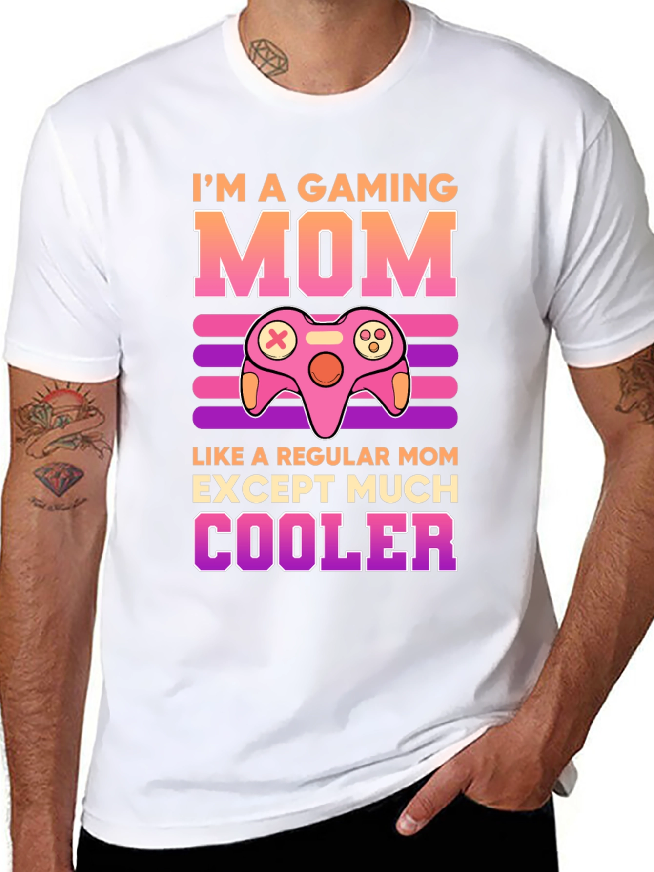 Gaming Mom Graphic T-Shirt - Gamer Mother Tee - 8