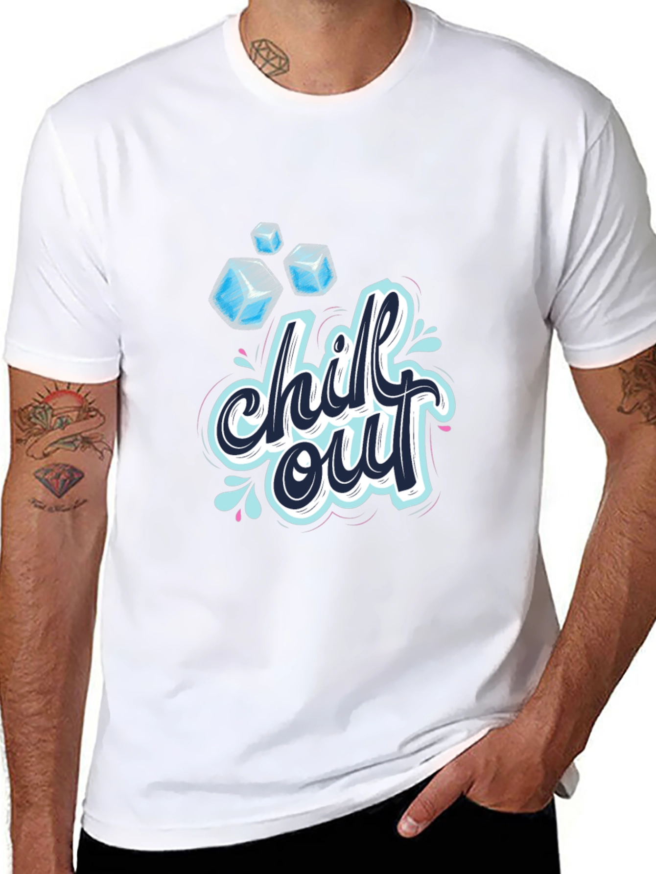 Black Chill Out Graphic T-Shirt - Cool & Casual view 8