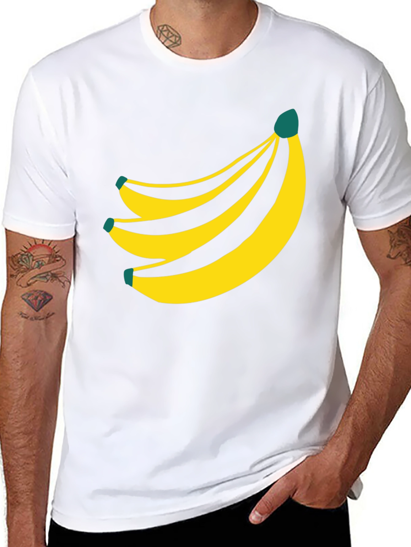 Black Banana Graphic Tee - Unisex Black T-Shirt view 8