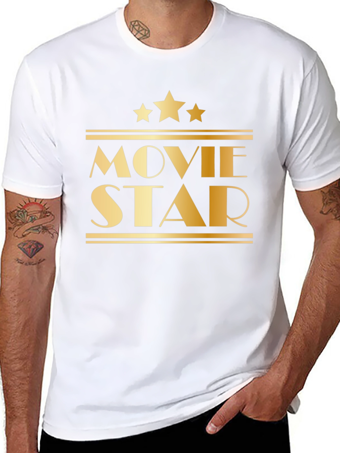 Black Movie Star Graphic Tee - Black Short Sleeve view 8