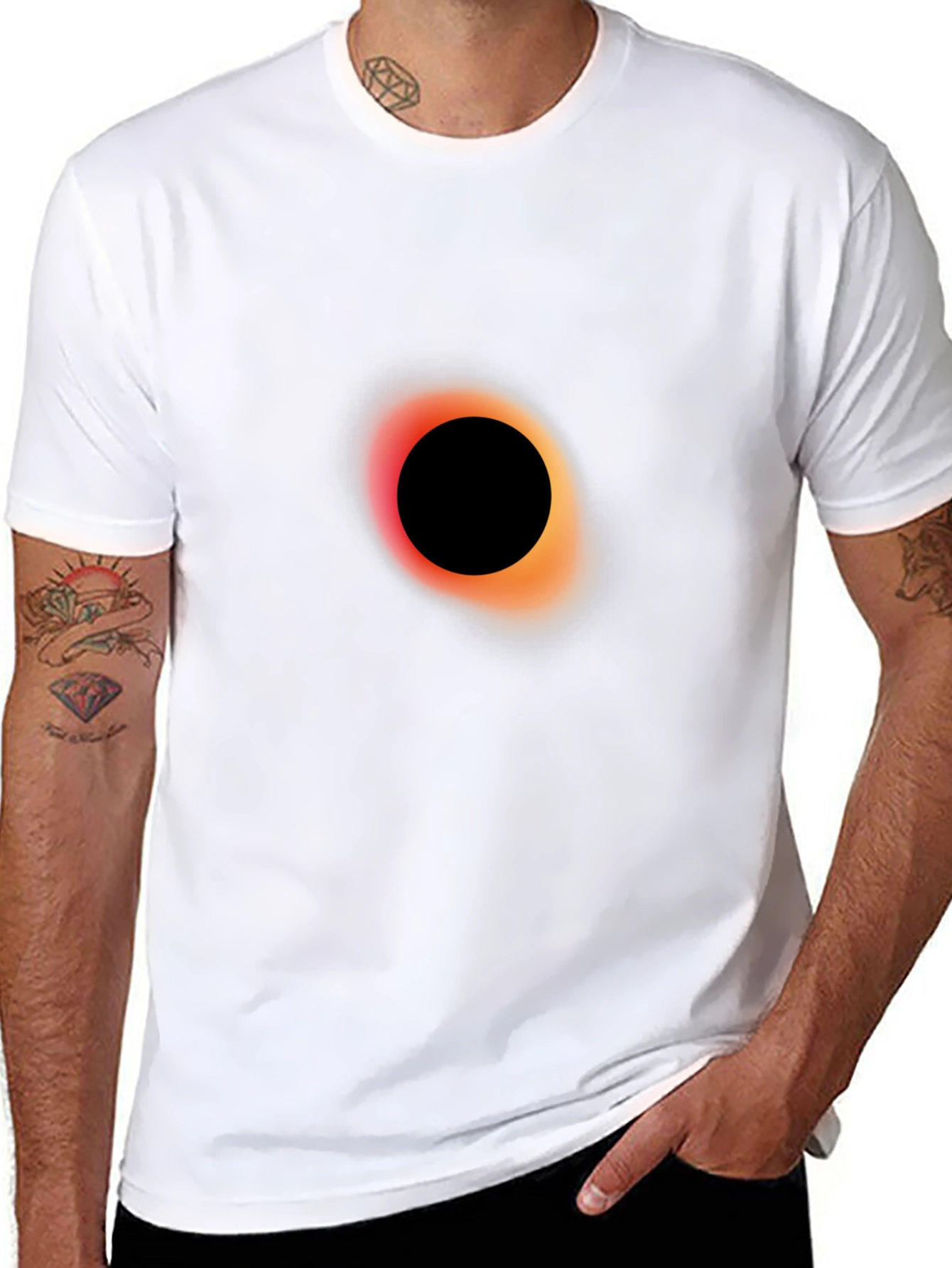 Black Black Hole Graphic Tee - Cosmic Style view 8