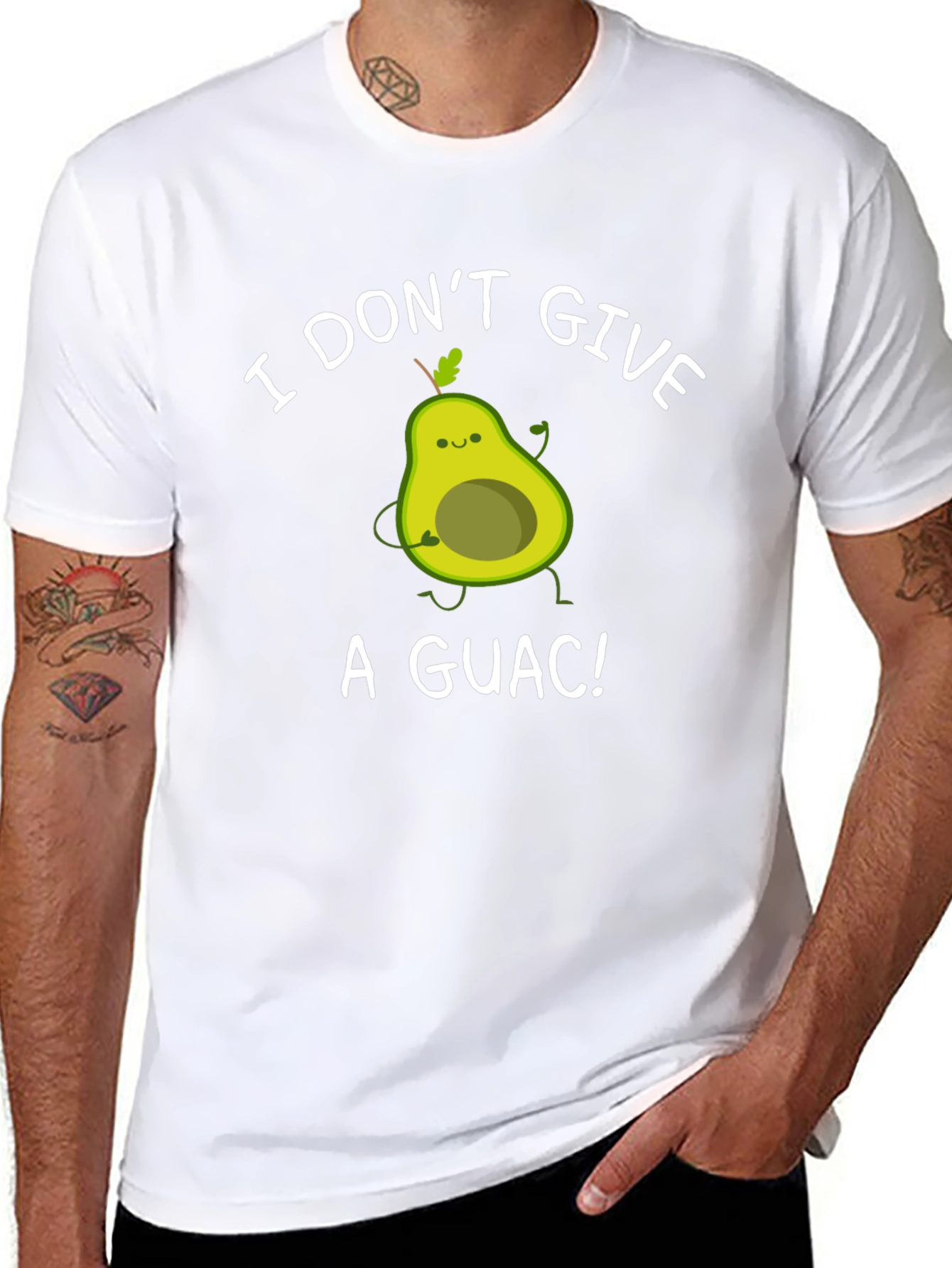 Black Funny Avocado Graphic T-Shirt view 8