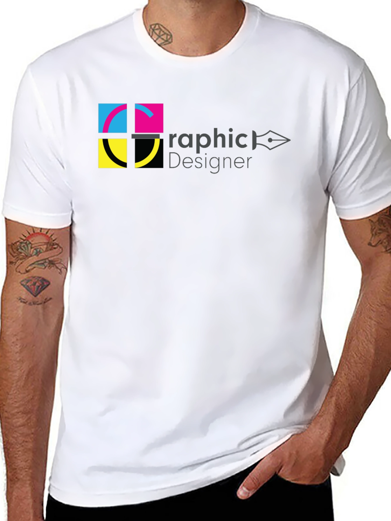 Black Graphic Designer T-Shirt - Creative Design view 8