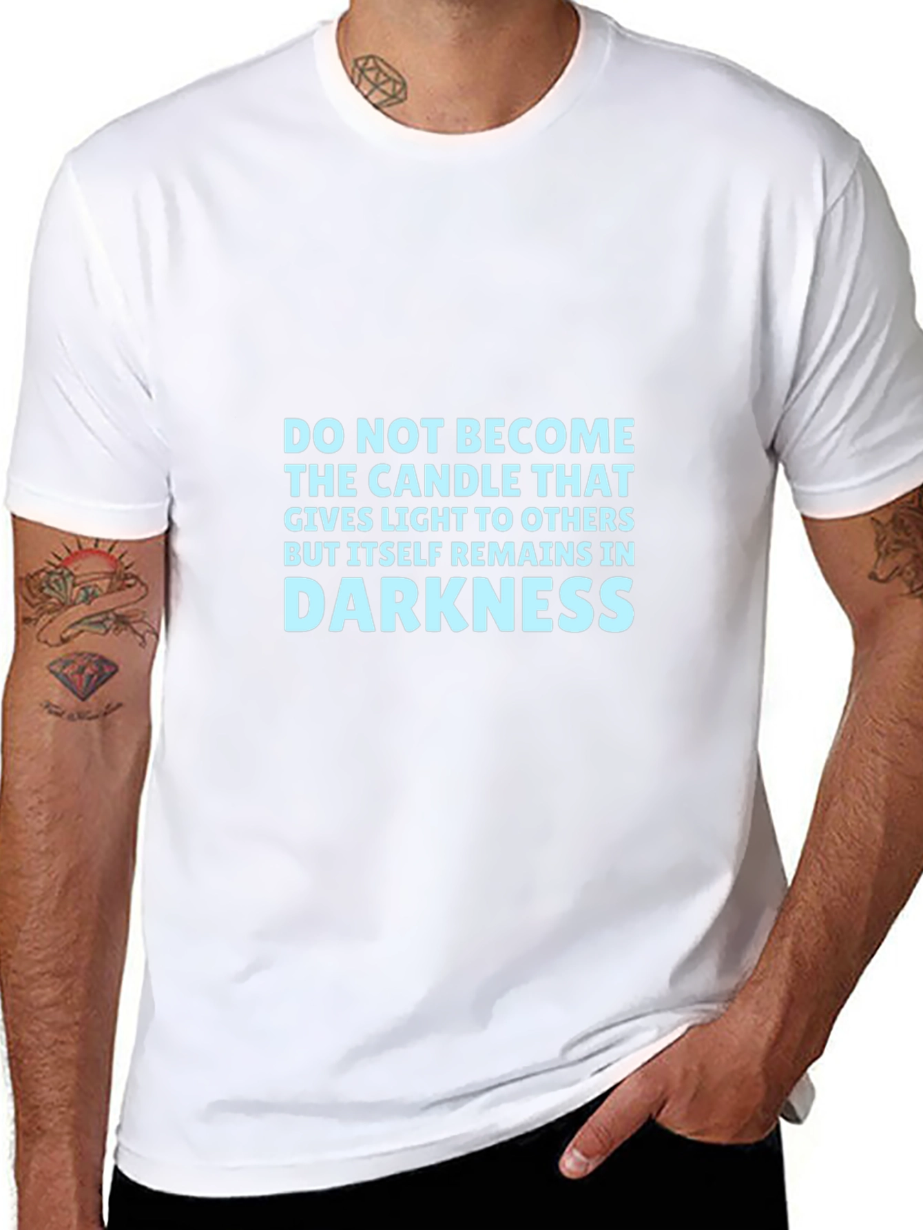 Black Inspirational T-Shirt: Light to Others view 8